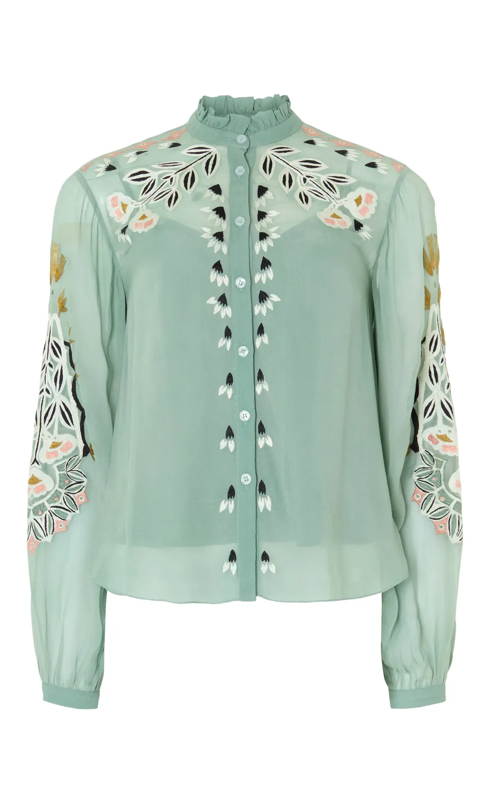 Temperley London Rosalba koszula jadeit haft