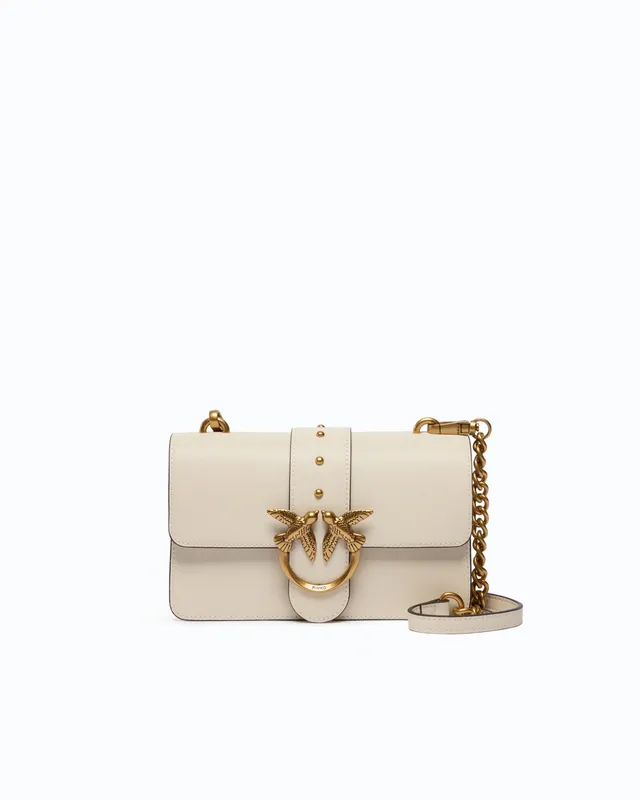 Pinko Love Bag One Mini torebka biała skóra