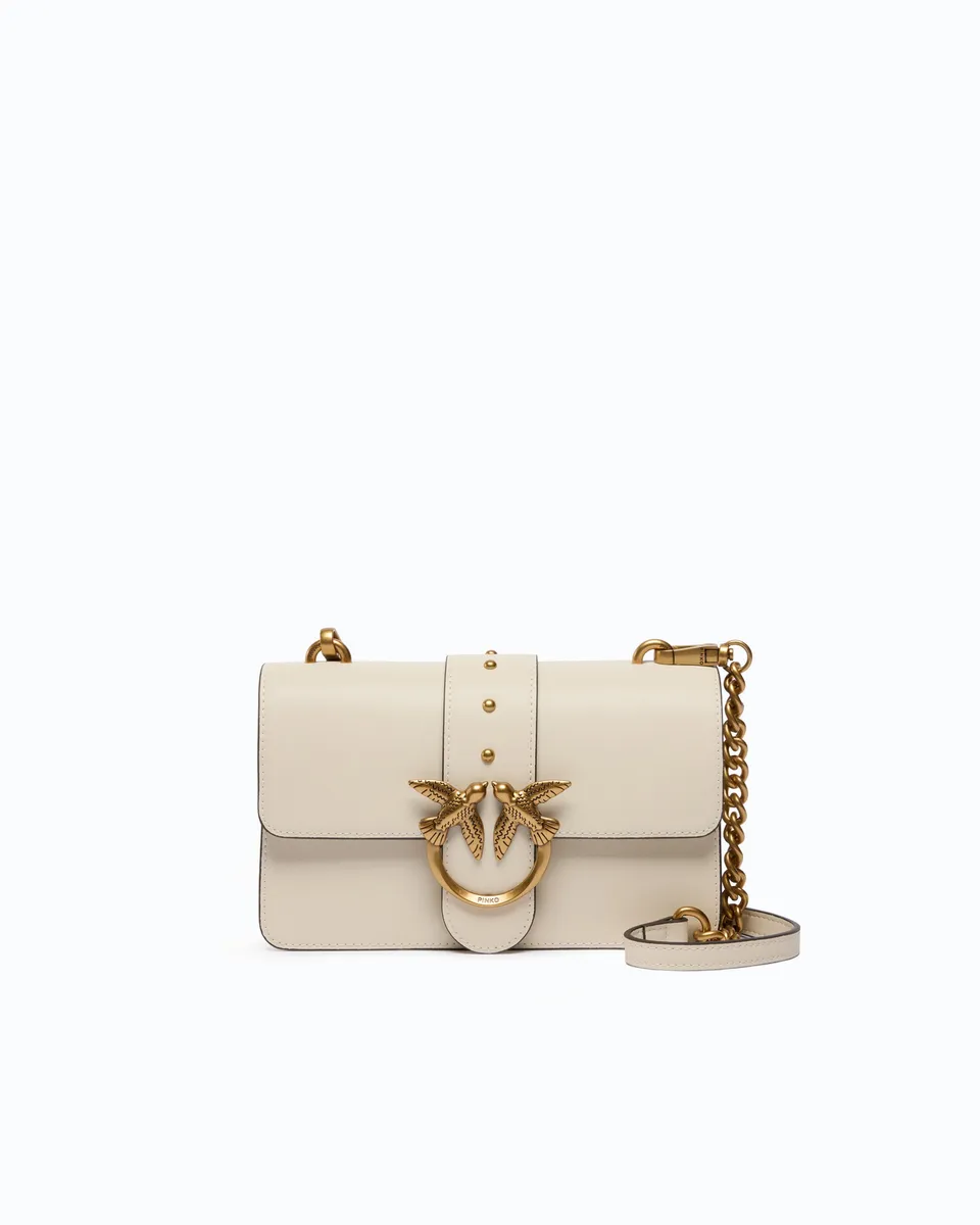 Pinko Love Bag One Mini torebka biała skóra
