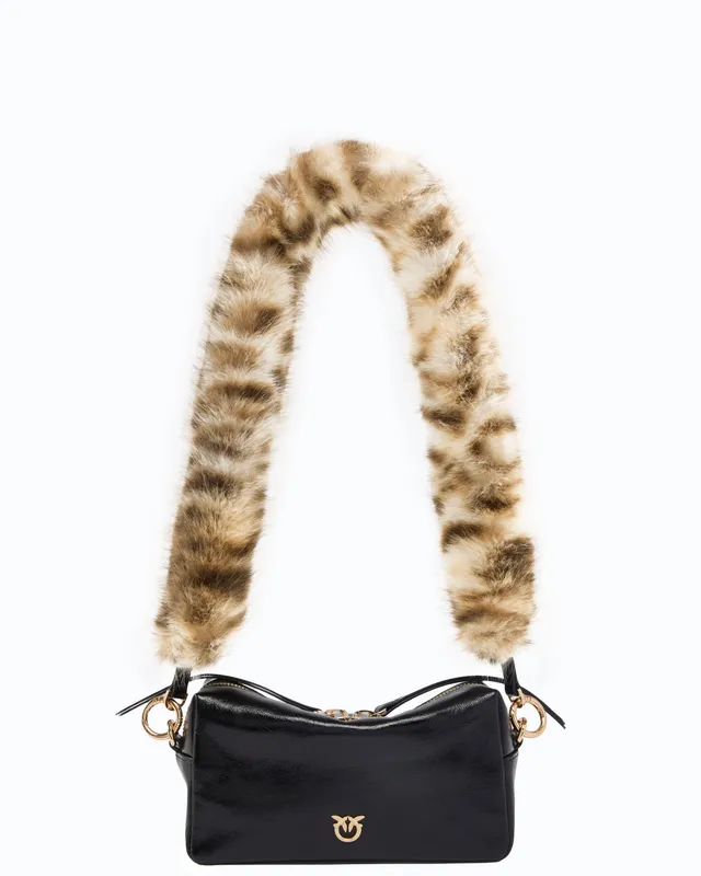 Pinko Triptych Bowling Bag MN torebka skórzana błyszcząca U