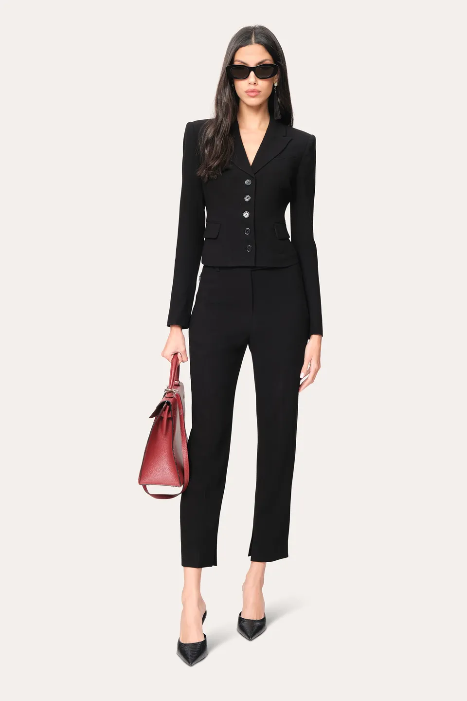 Elie Tahari Form Fitted marynarka czarna Black