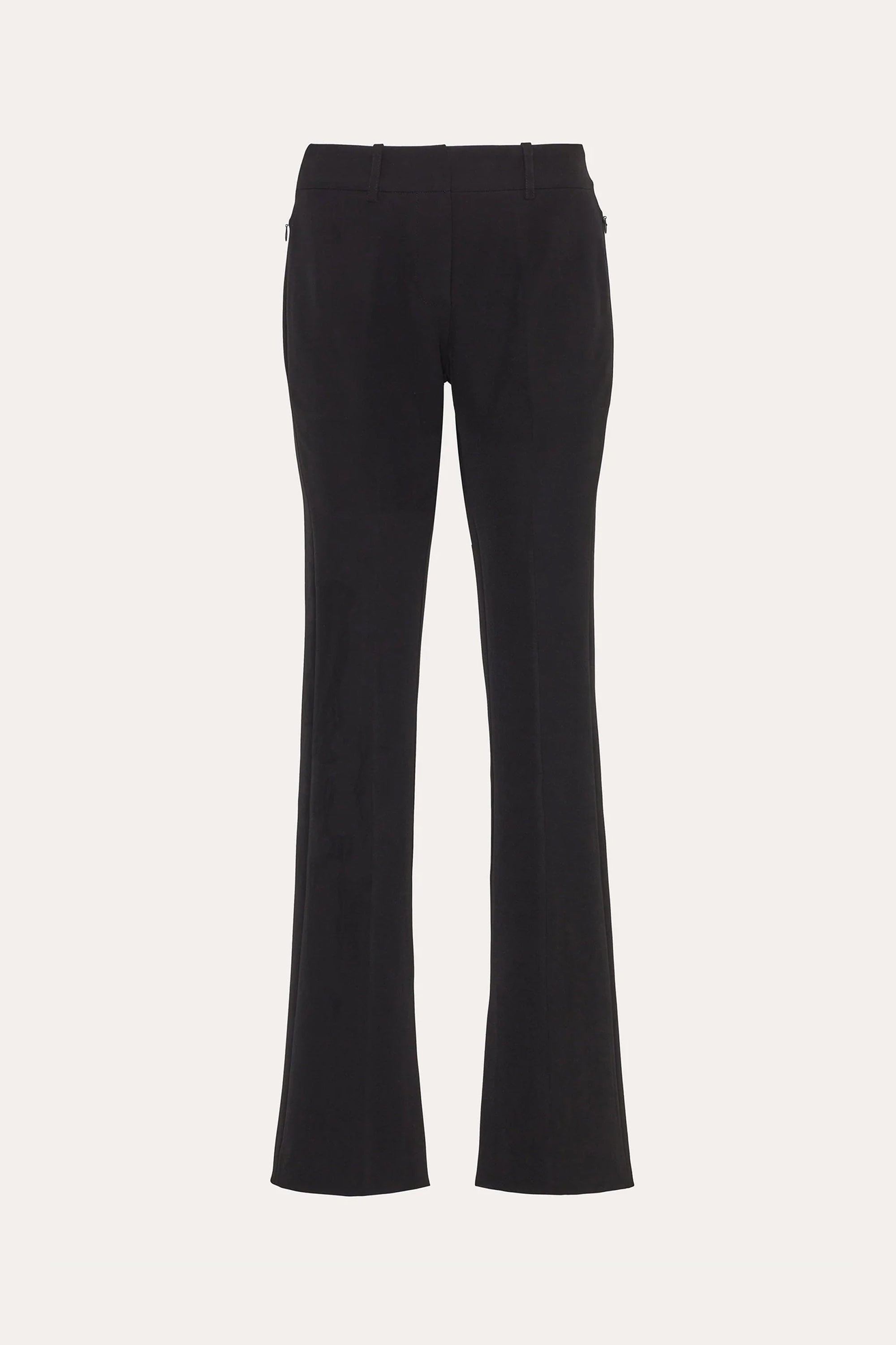 Elie Tahari Shannon Fit-and-Flare Pant spodnie czarne krepa