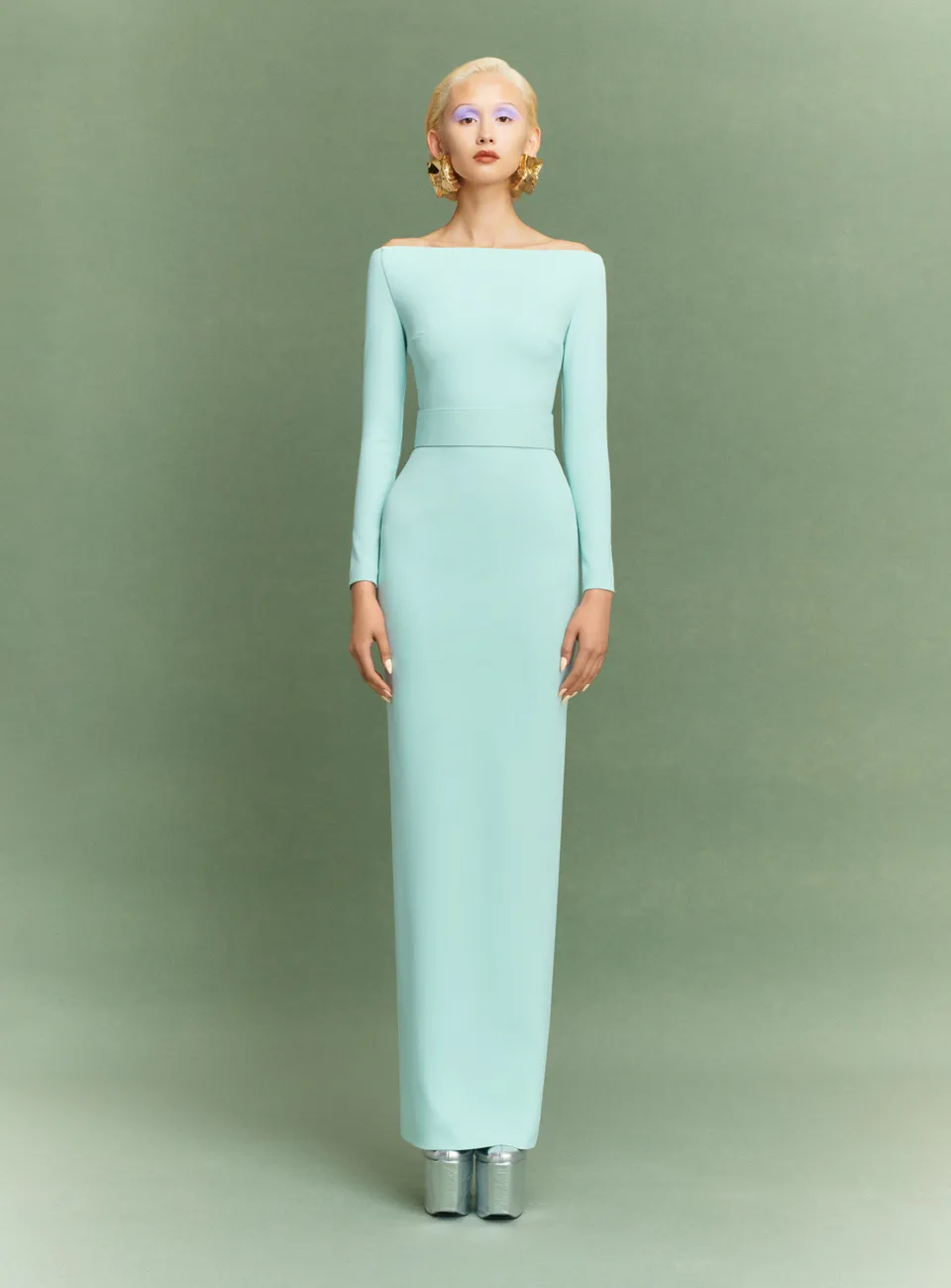 Solace London Sabina maxi sukienka wieczorowa Opal