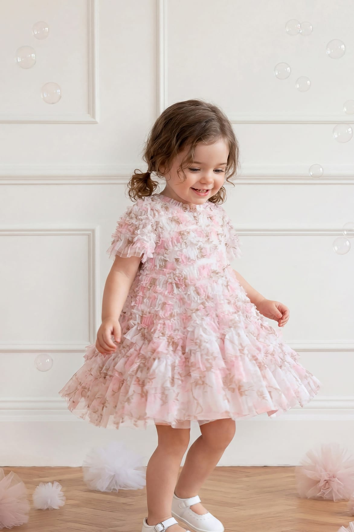 Needle & Thread Valentine Ruffle Baby Dress sukienka niemowlęca