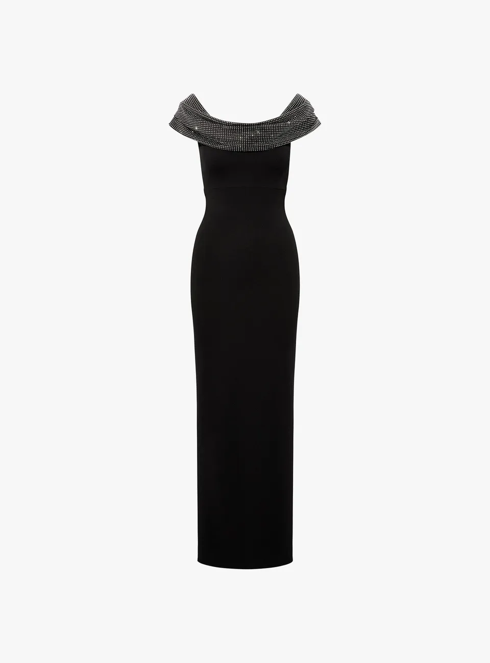 Solace London Cardinale sukienka maxi czarna gorsetowa