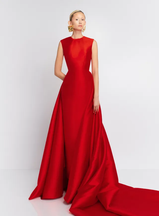 Solace London Larsen sukienka maxi czerwona