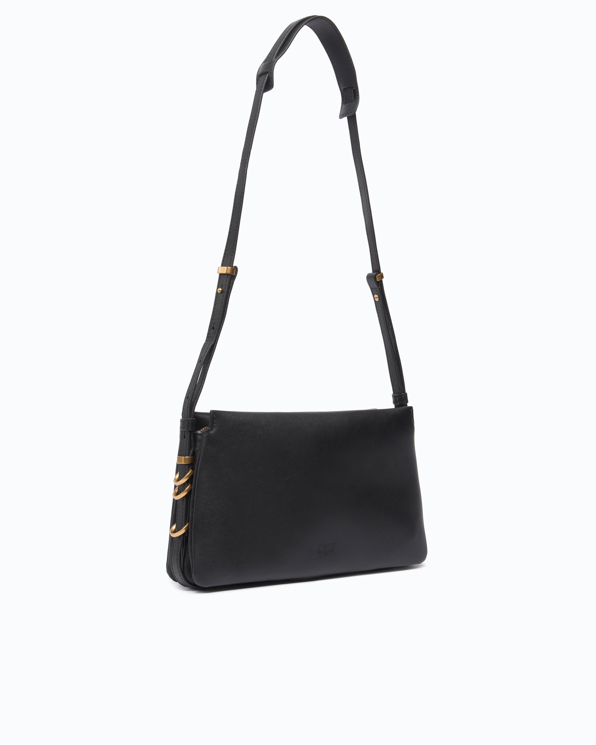 Pinko One Two Three Bag torebka mini czarna z ćwiekami