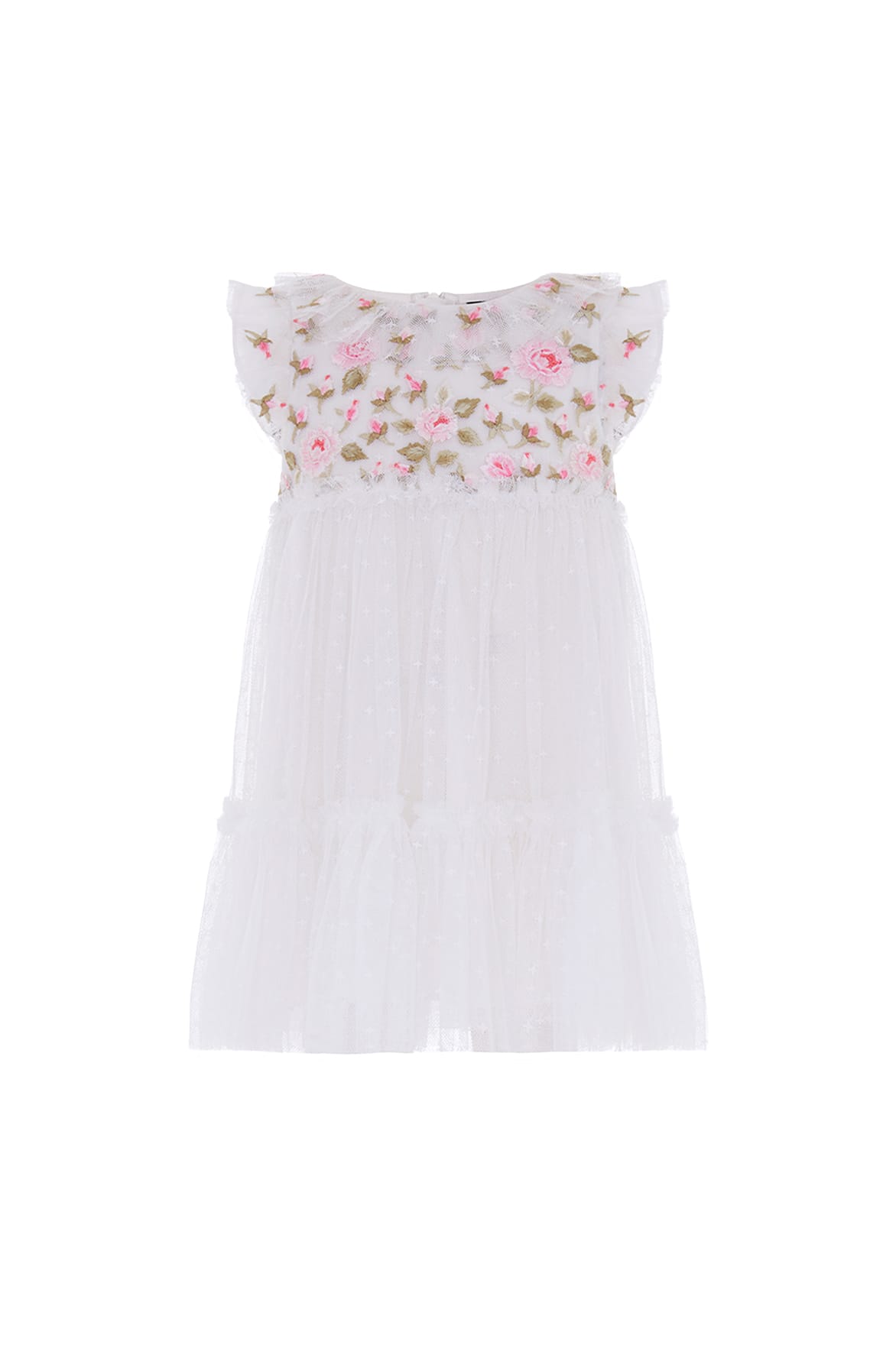Needle & Thread Rose Bloom Bodice Baby Dress sukienka biała haftowana