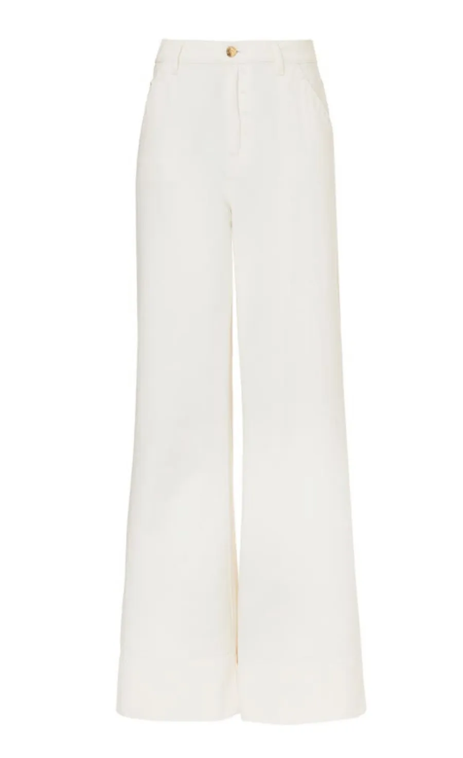 Temperley London Raquel jeansy białe wide leg