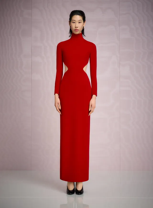 Solace London Wilma maxi sukienka wieczorowa Crimson Red