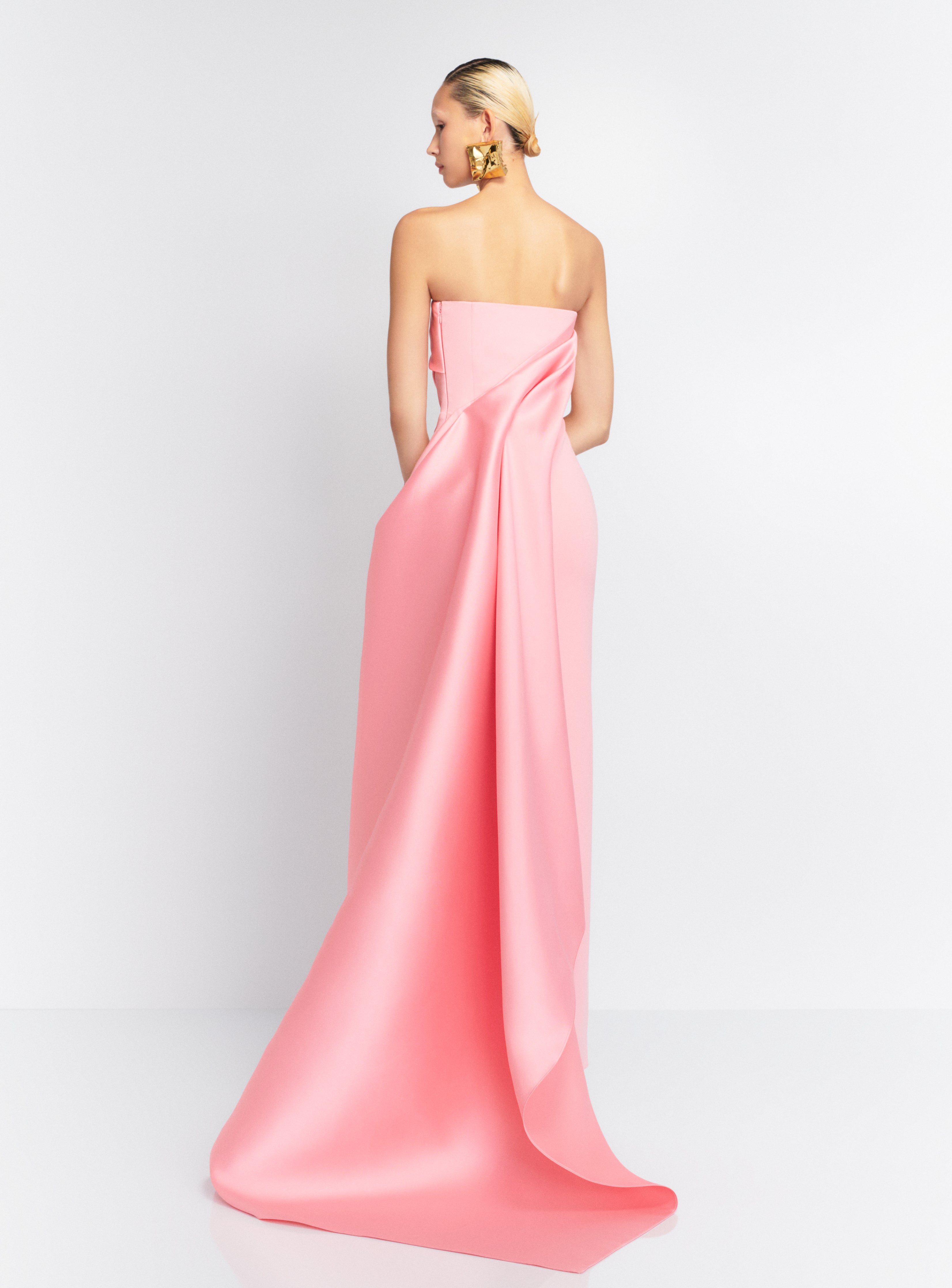 Solace London The Kinsley Maxi Dress sukienka różowa bez ramiączek