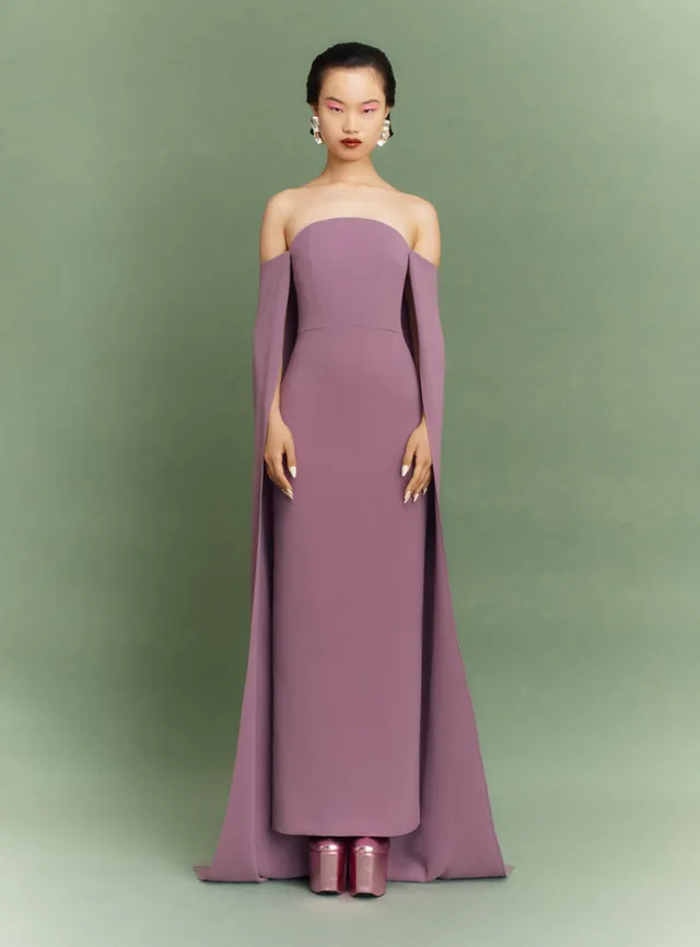 Solace London Fia Maxi sukienka wieczorowa acai
