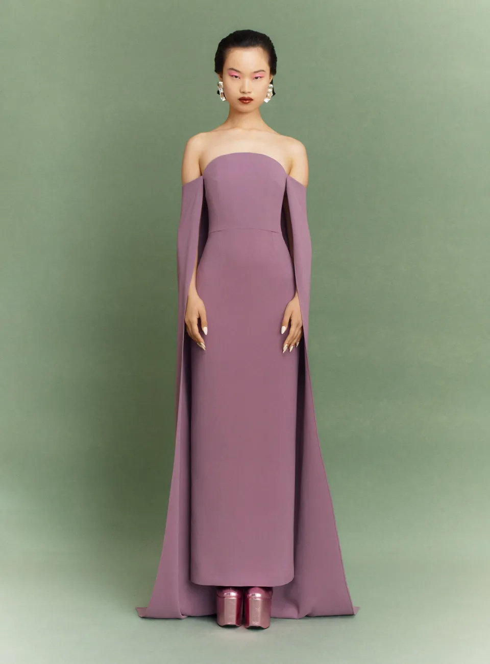 Solace London Fia Maxi sukienka wieczorowa acai