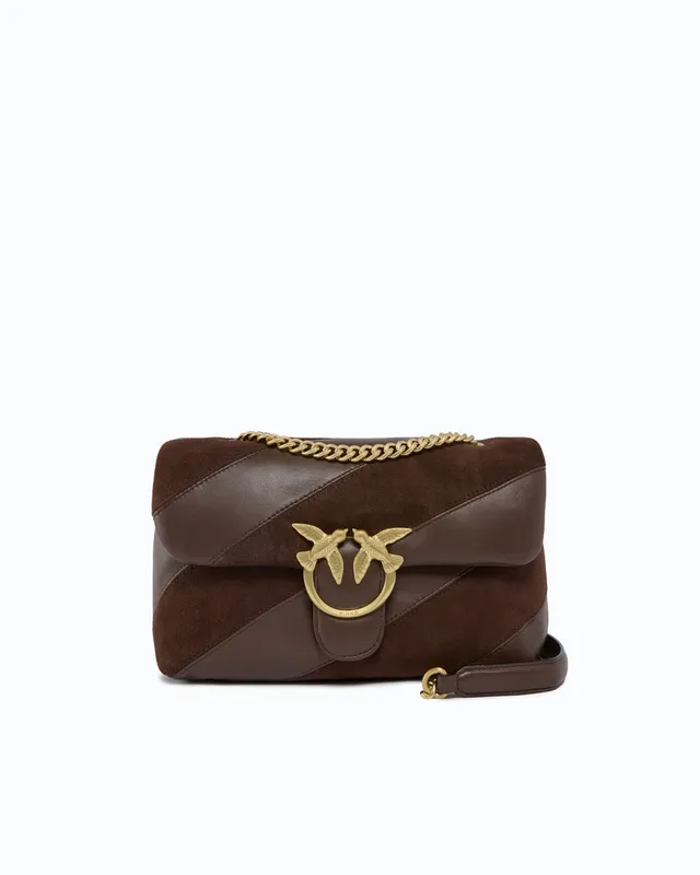 Pinko Love Bag Puff Classic torebka brązowa pikowana