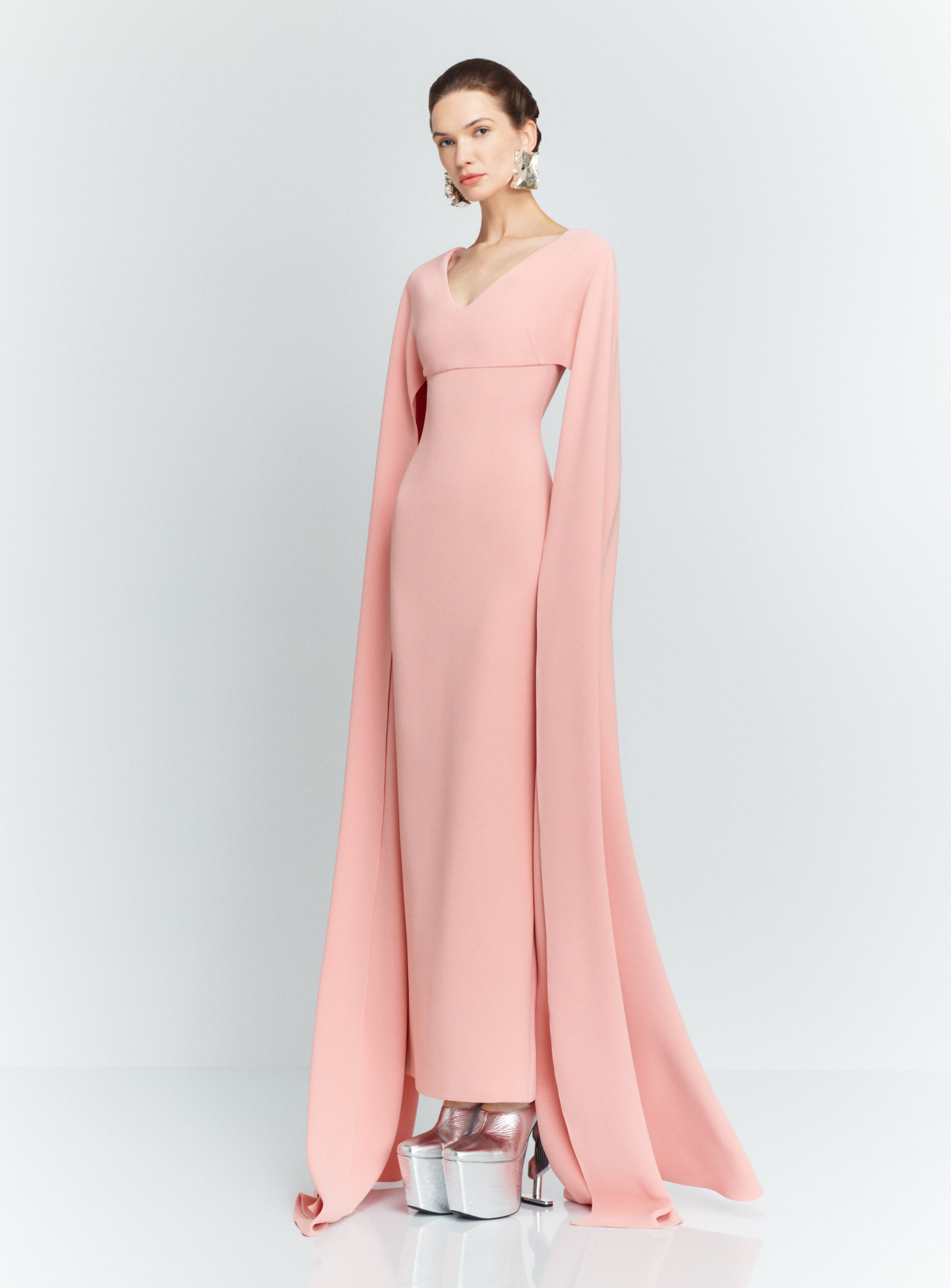 Solace London Morgan sukienka maxi Putty Pink