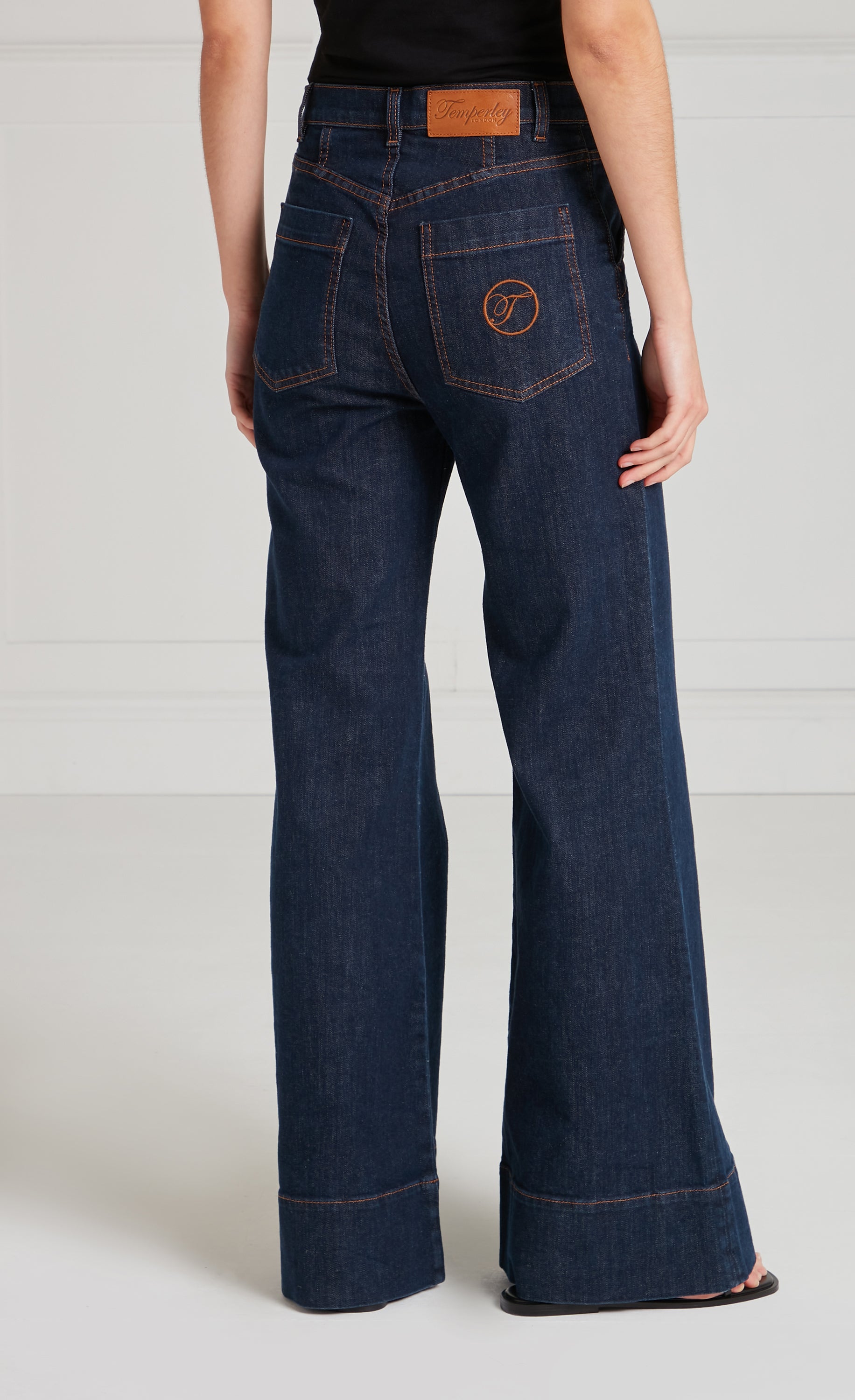 Temperley London Raquel jeansy damskie vintage wash wysoki stan