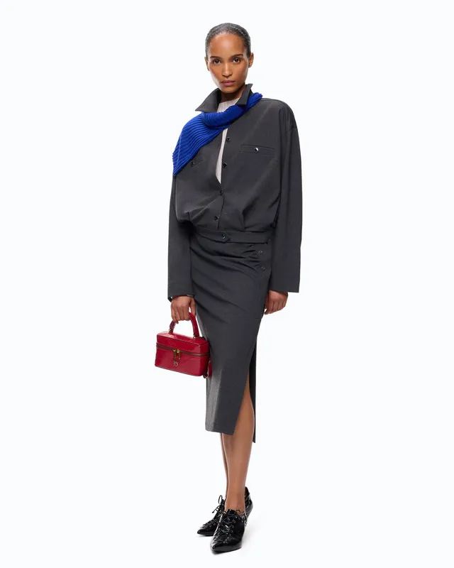 Pinko Genziana Skirt spódnica midi szara