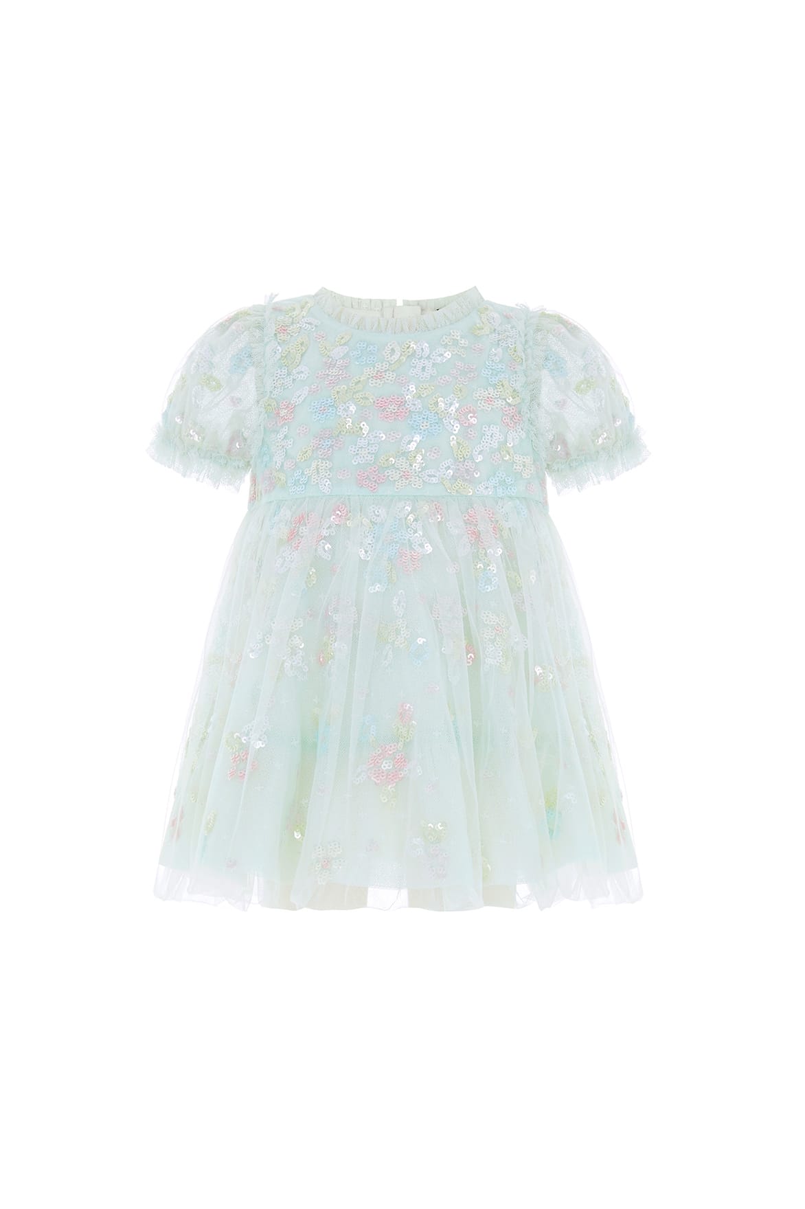 Needle & Thread Sequin Bloom Baby Dress sukienka zielona