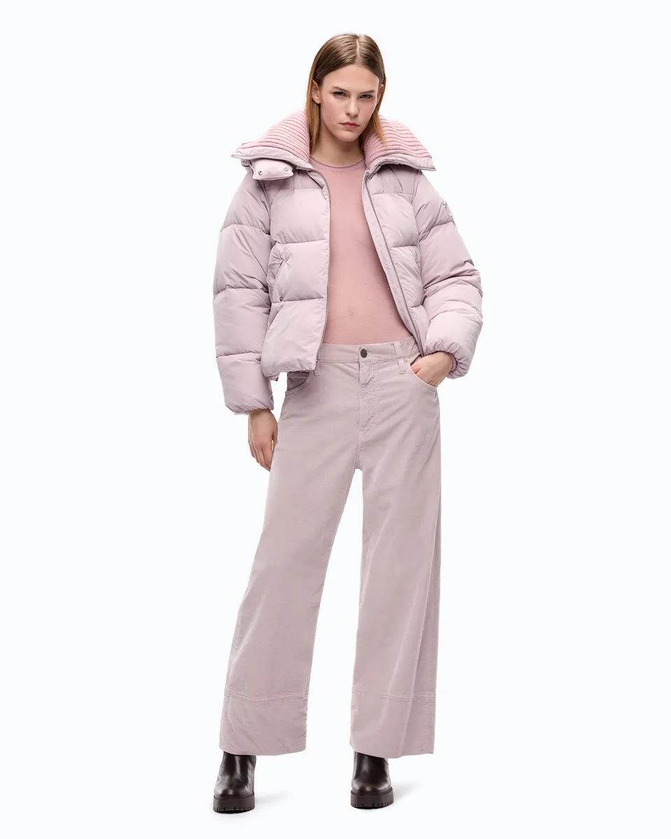 Pinko Cyntia Cropped spodnie sztruksowe z paskiem