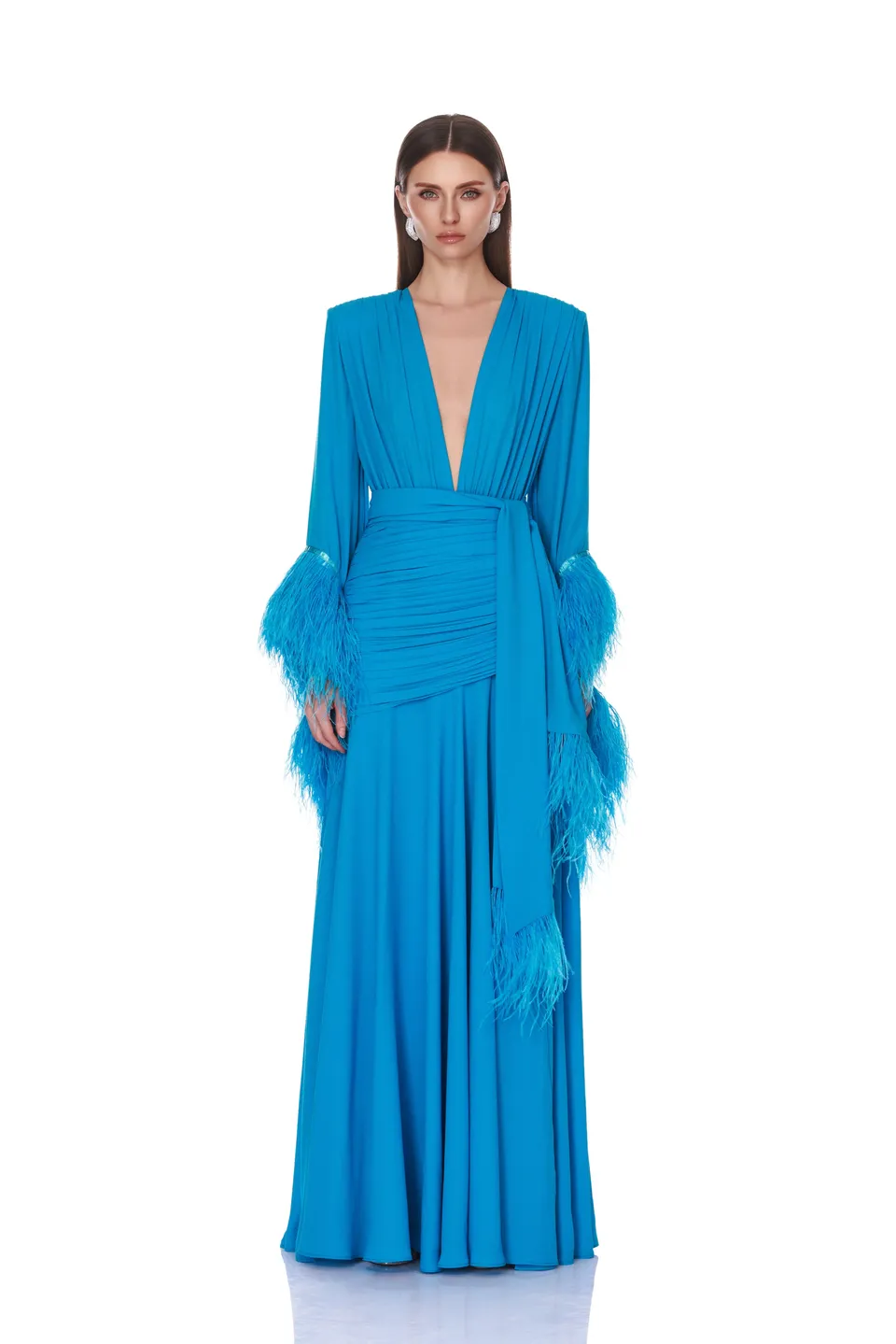 Bronx and Banco Geisha Cerulean sukienka maxi błękitna