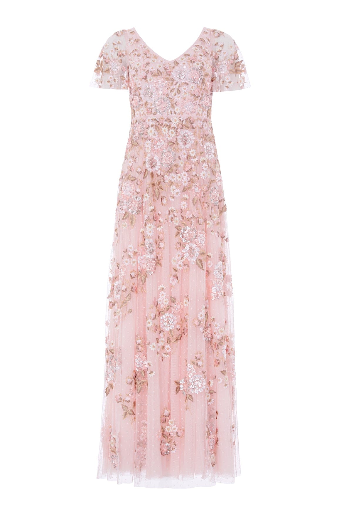 Needle & Thread Royal Garden suknia różowa maxi