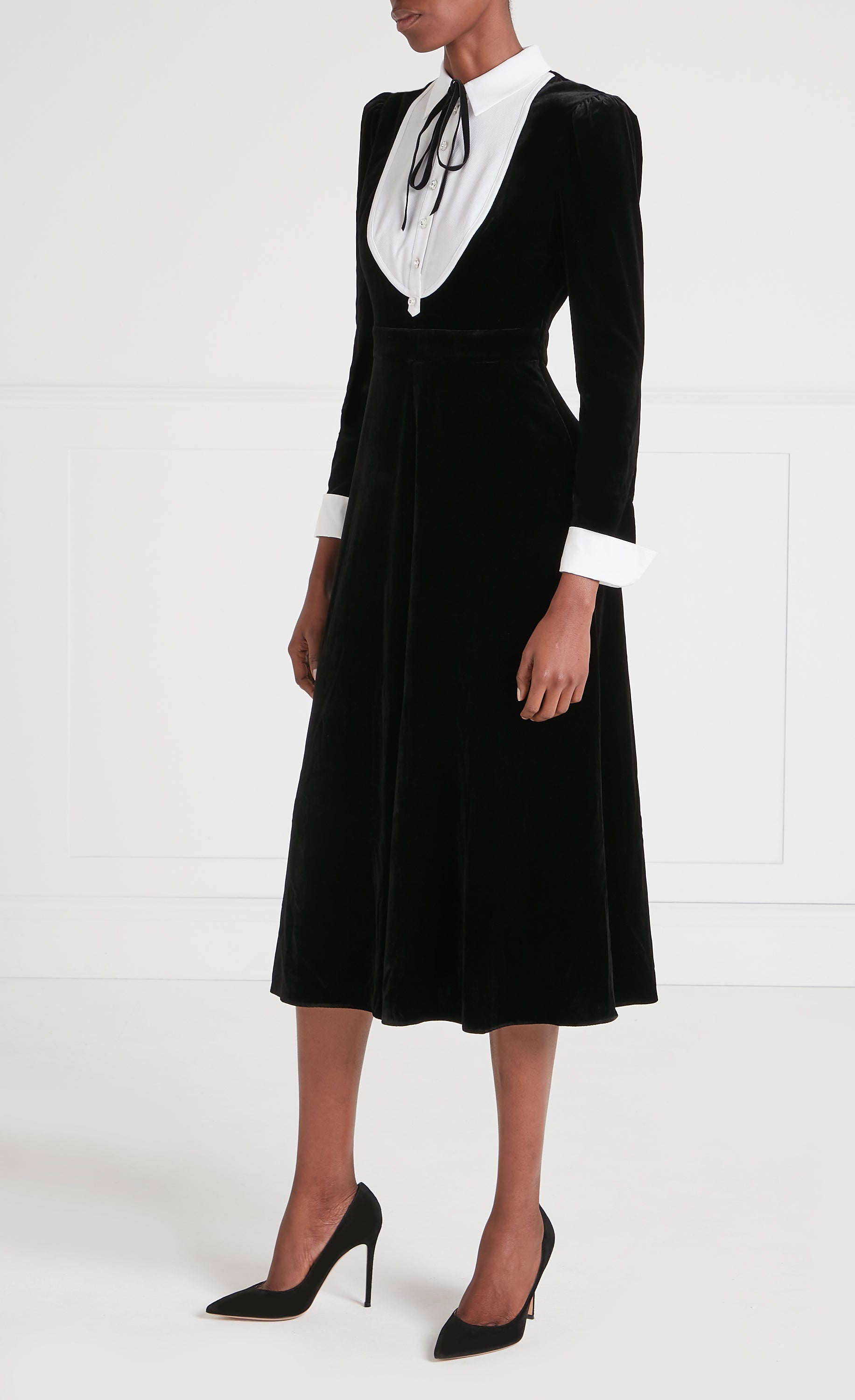 Temperley London Pompidou sukienka midi czarna
