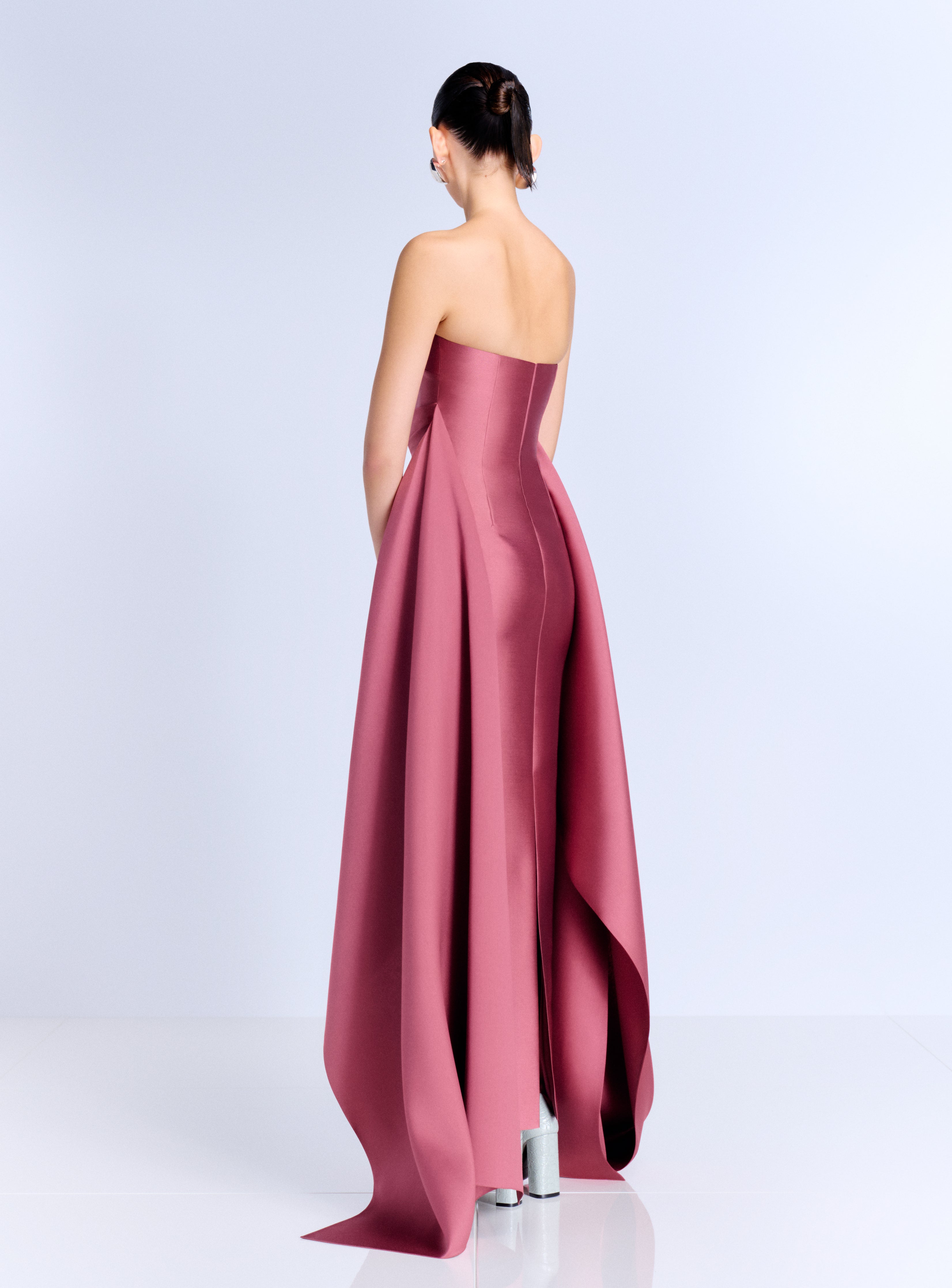 Solace London Elara sukienka różowa maxi