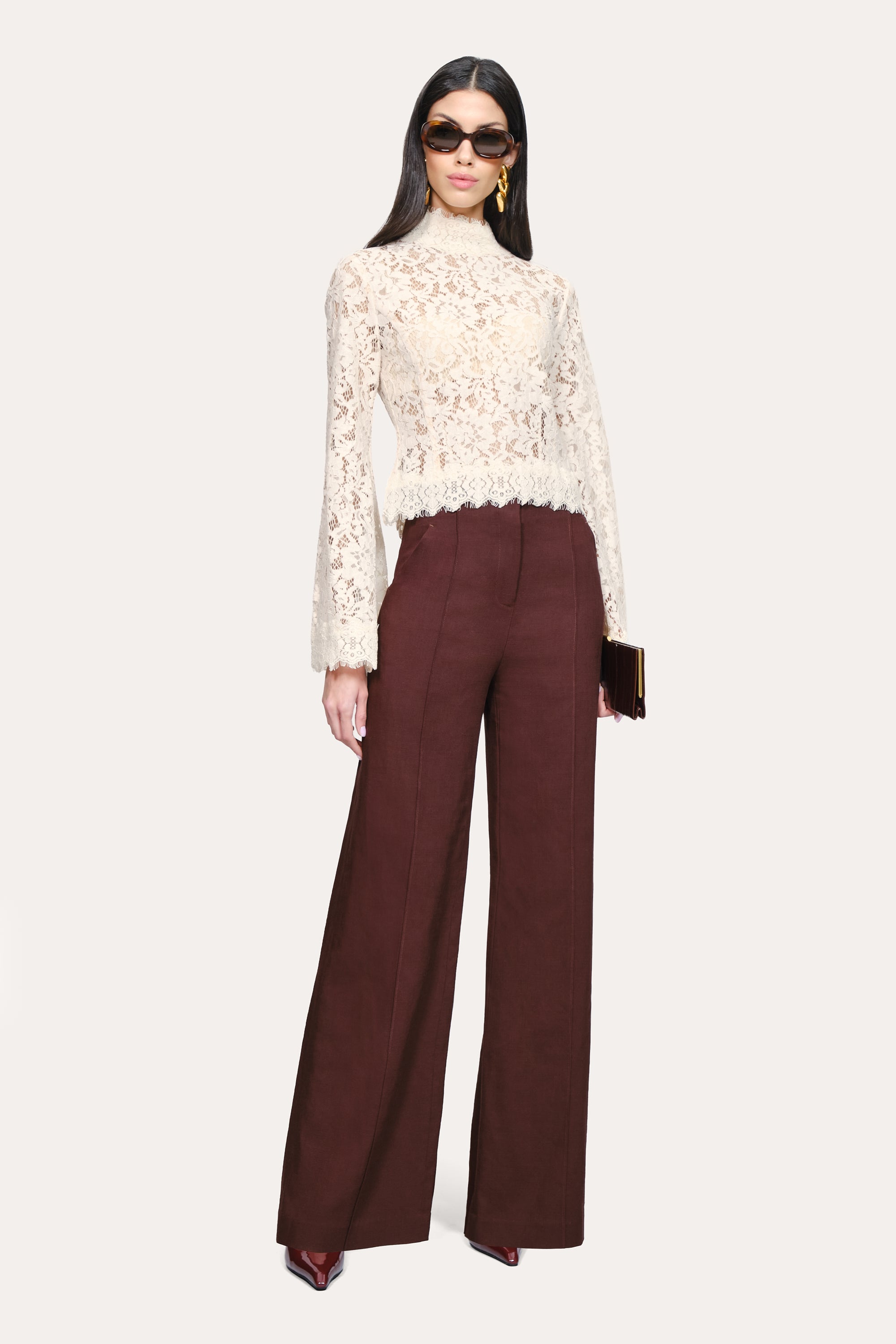 Elie Tahari Isabella top koronkowy Camellia Veil