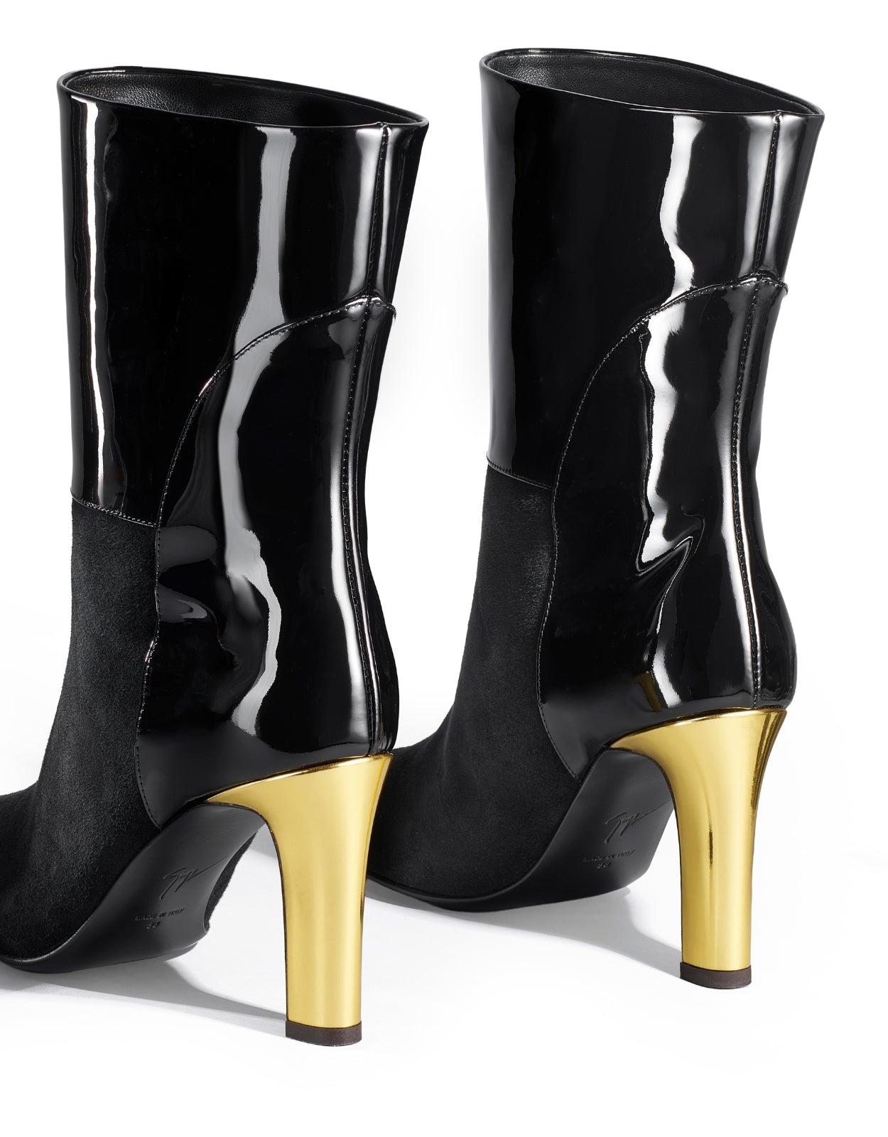 Temperley London Dusk botki skórzane czarne obcas 9 cm