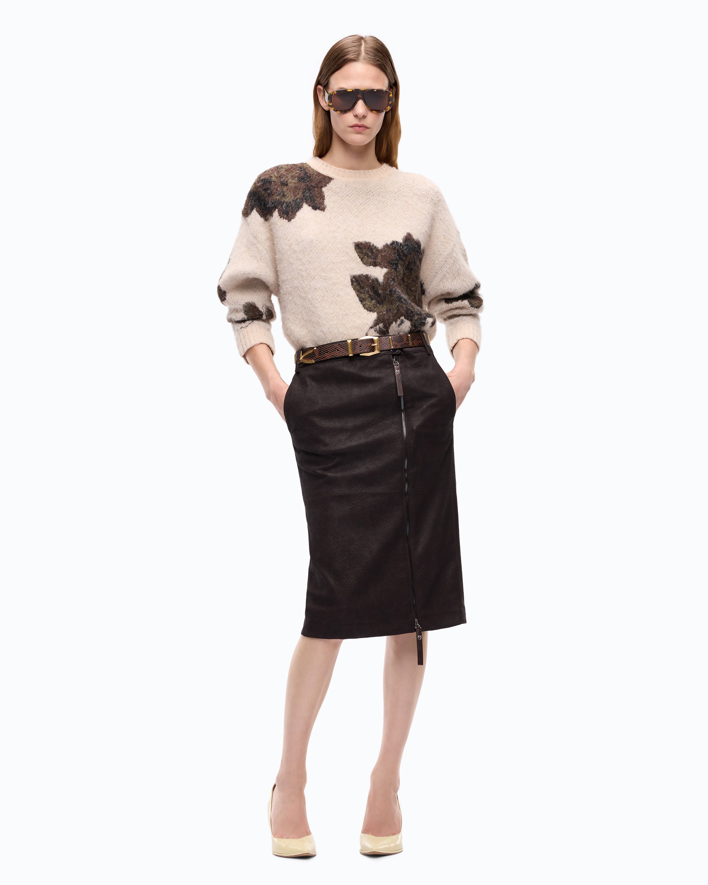 Pinko Ruggito Sweater sweter wełna alpaka