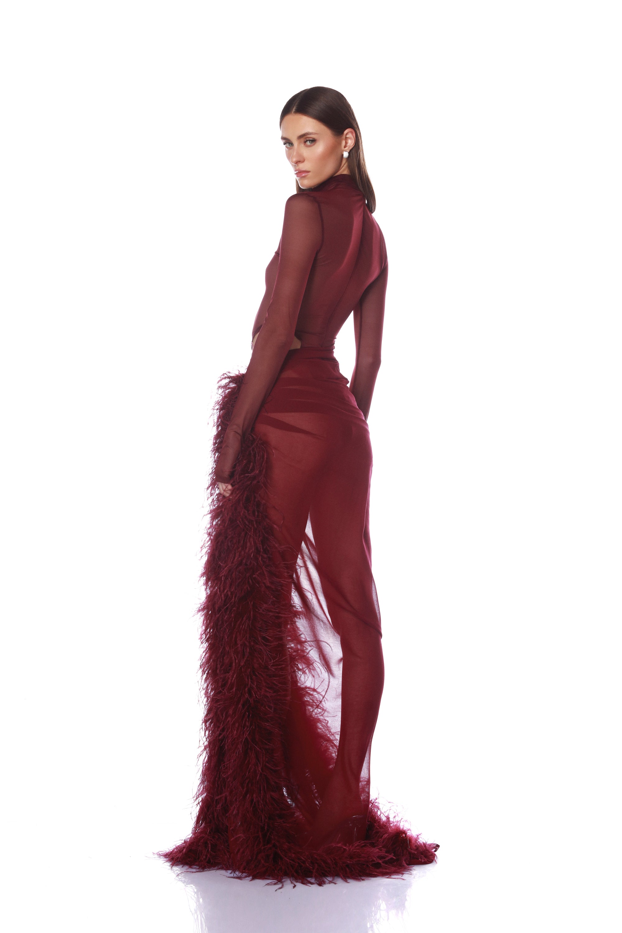 Bronx and Banco Gaia Burgundy body bordowe z siatki