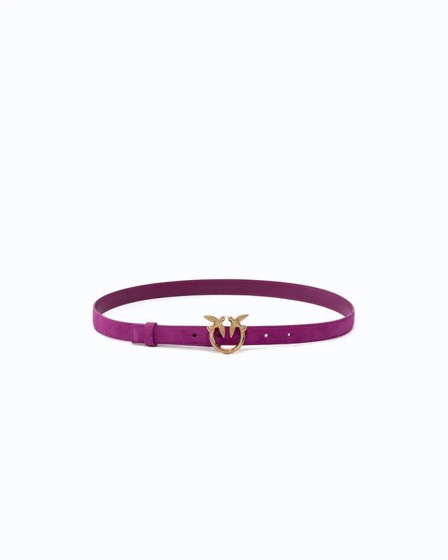 Pinko Love Berry H2 pasek zamszowy 2 cm