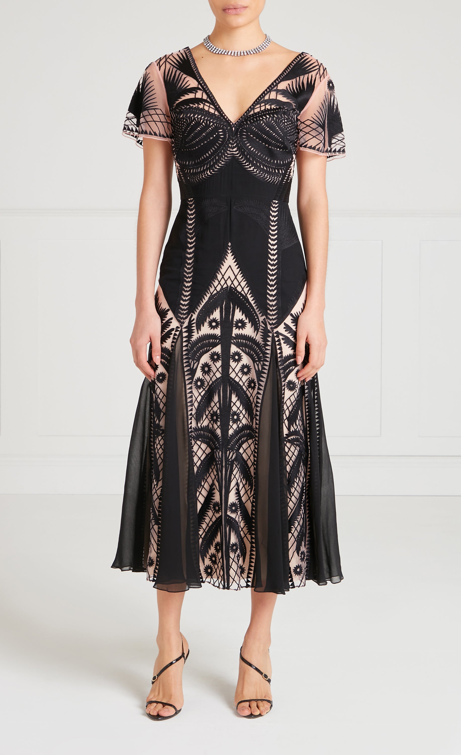 Temperley London Giselle Dress sukienka czarna UK10