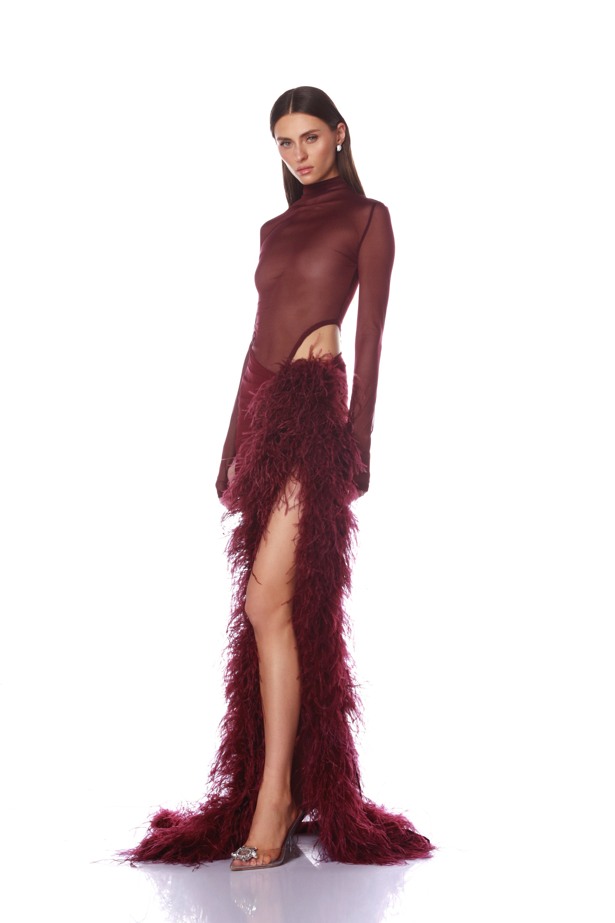 Bronx and Banco Gaia Burgundy body bordowe z siatki