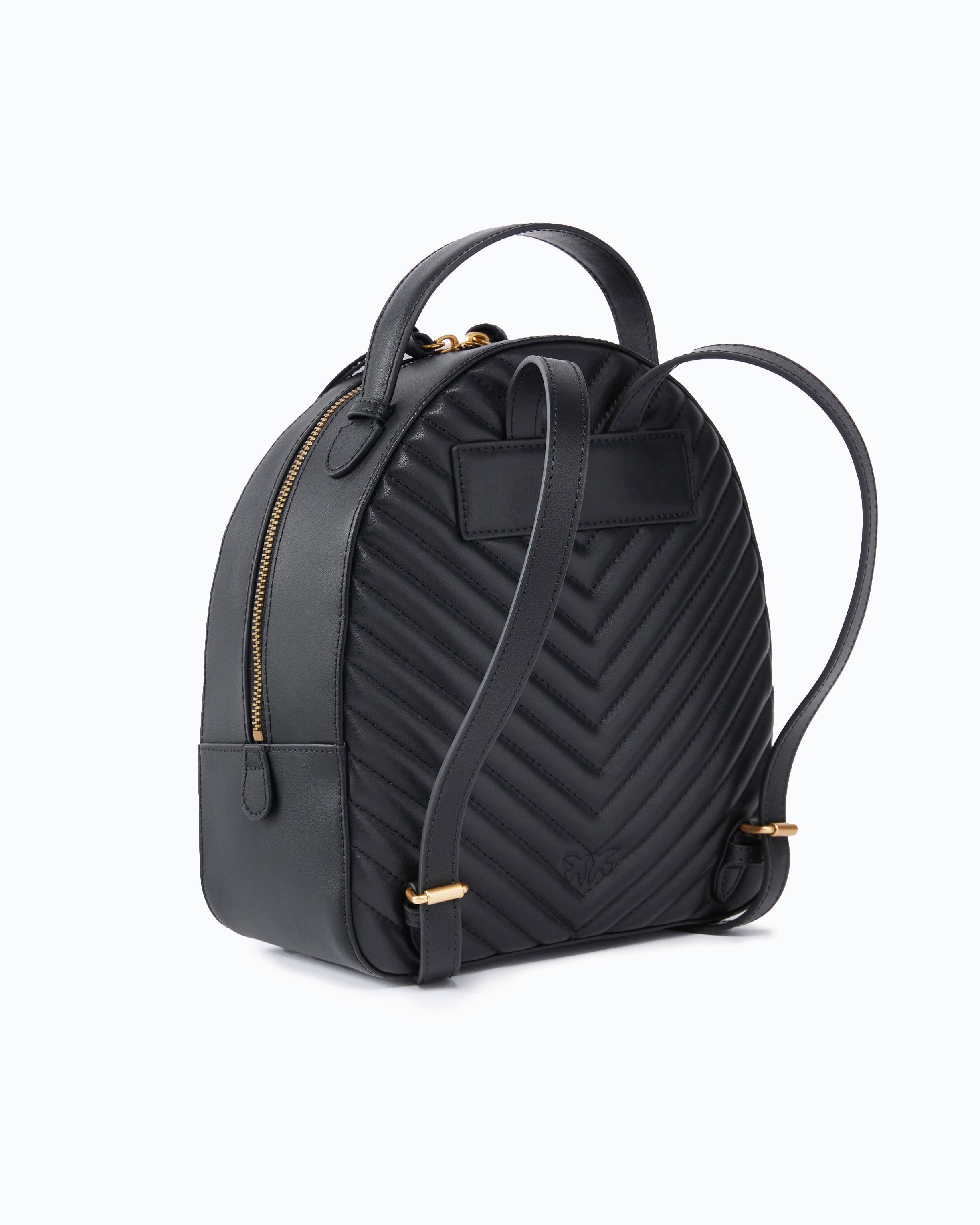 Pinko Love Click Classic plecak skórzany czarny