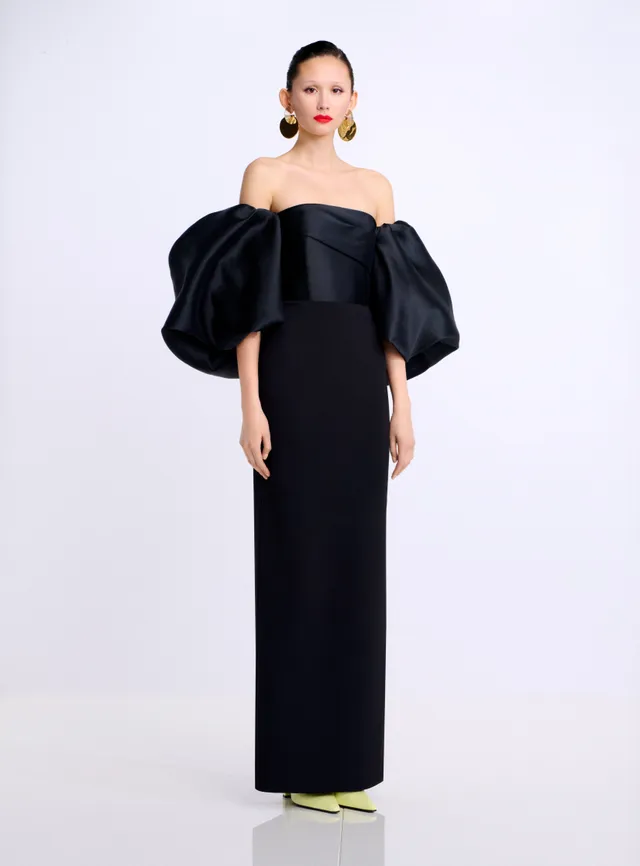 Solace London Floris Maxi sukienka wieczorowa czarna