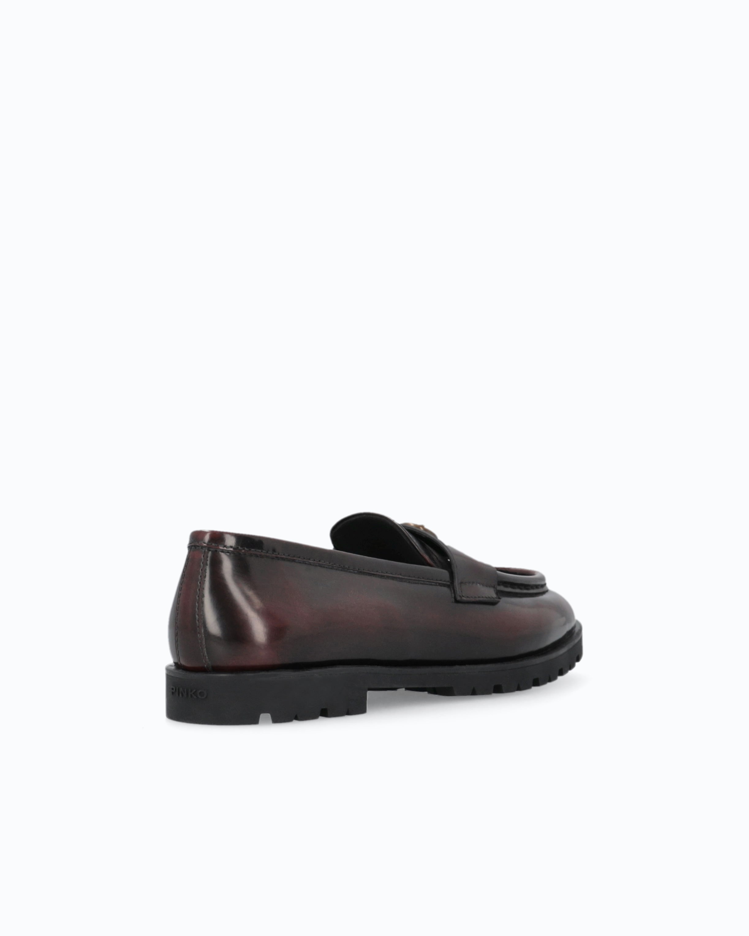 Pinko Nora 07 Loafer mokasyny czerwone skórzane