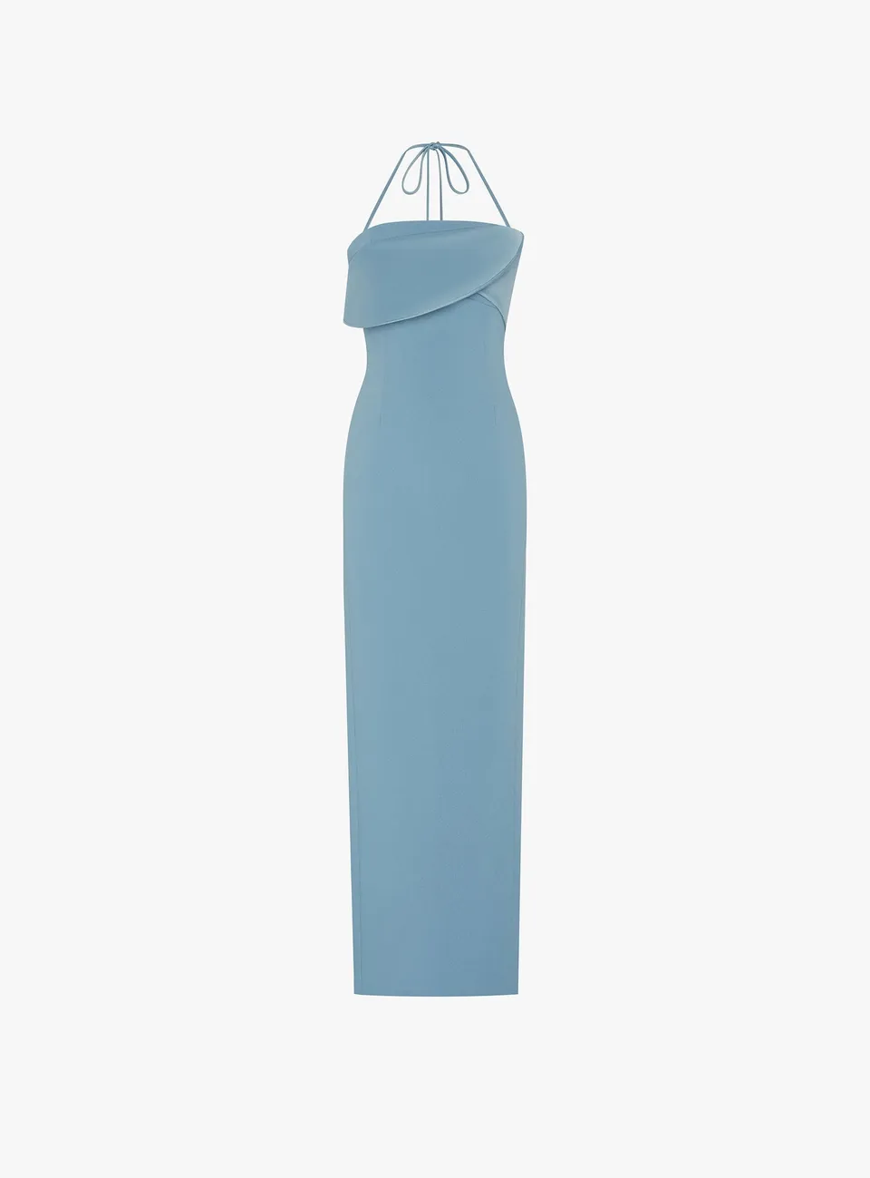Solace London Reynolds sukienka maxi Slate Blue gorsetowa