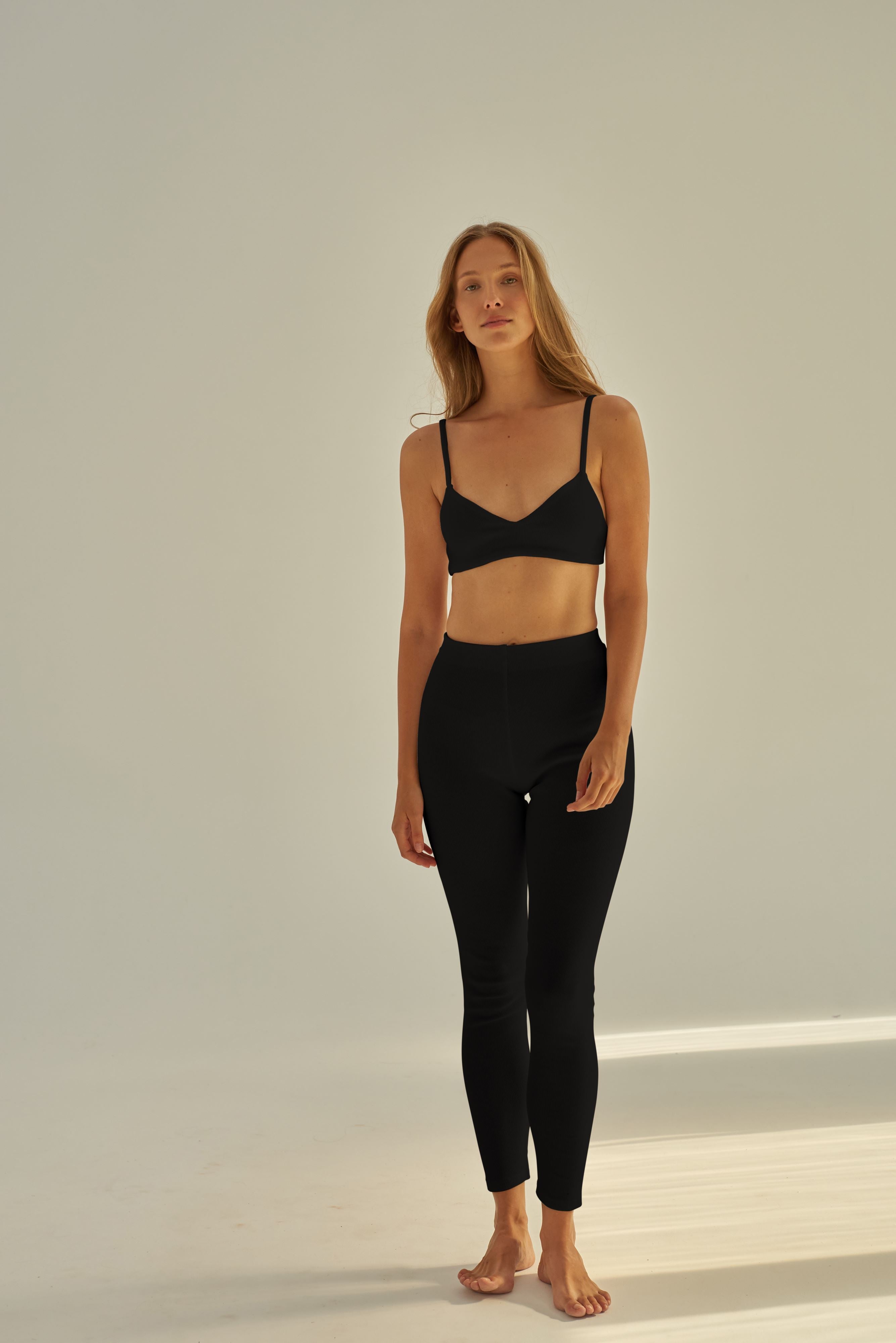 Nudyess Gaia stanik basic Black bawełniany