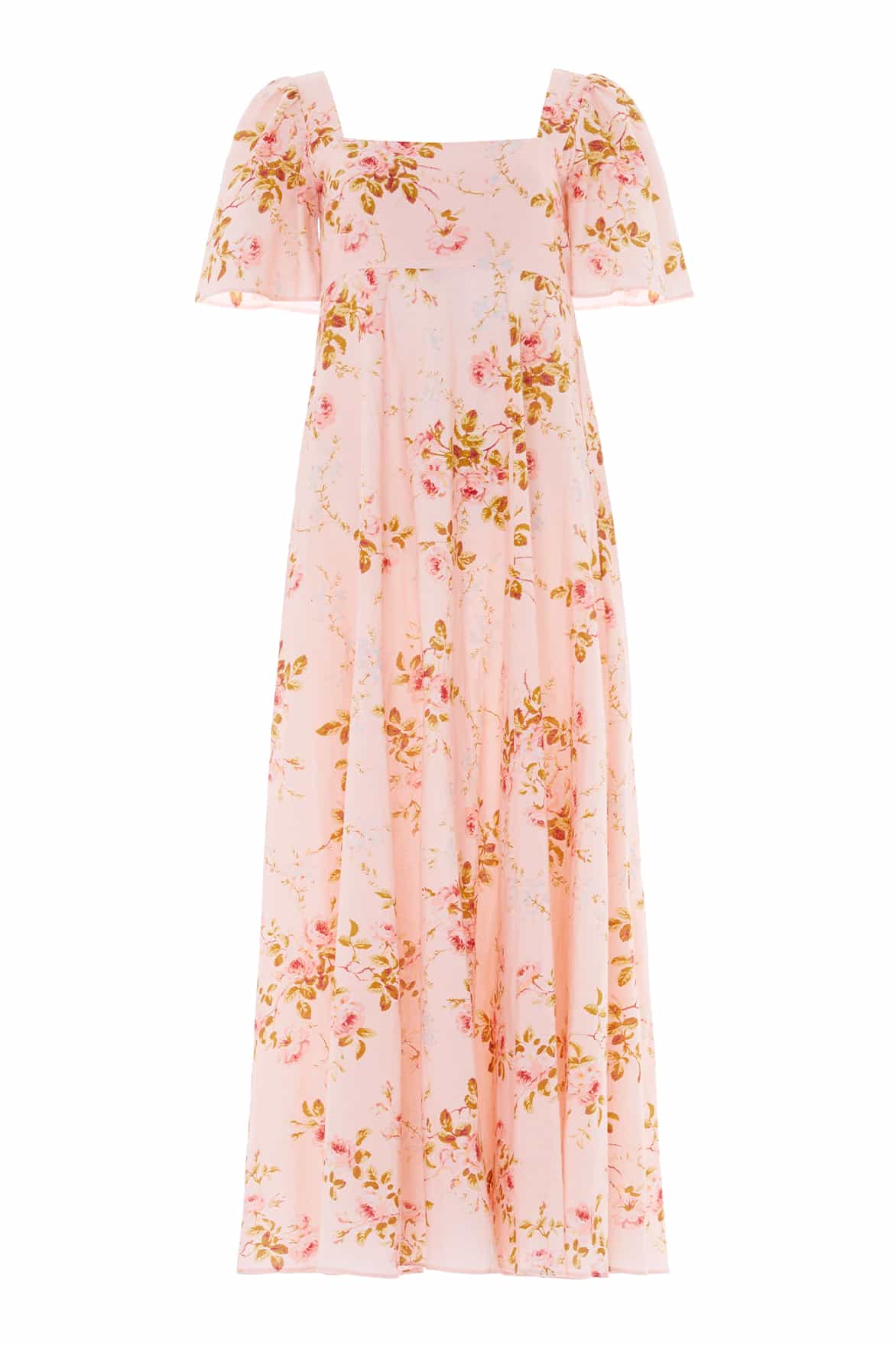 Needle & Thread Summer's Rose Linen Blend sukienka różowa