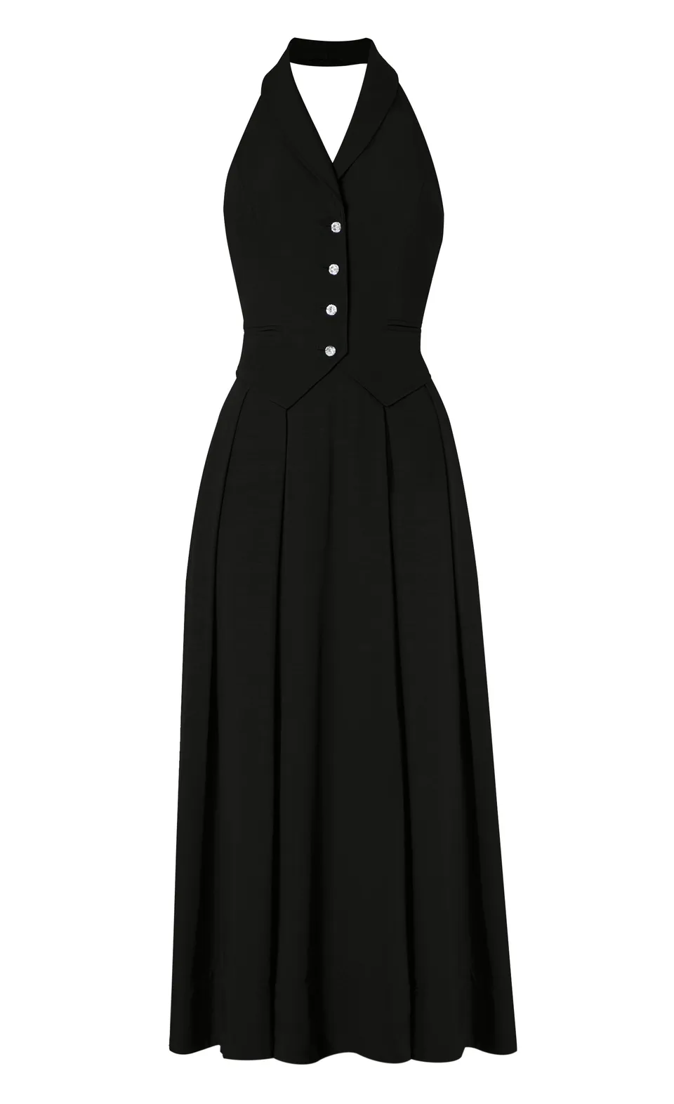 Temperley London Elodie sukienka koktajlowa czarna midi