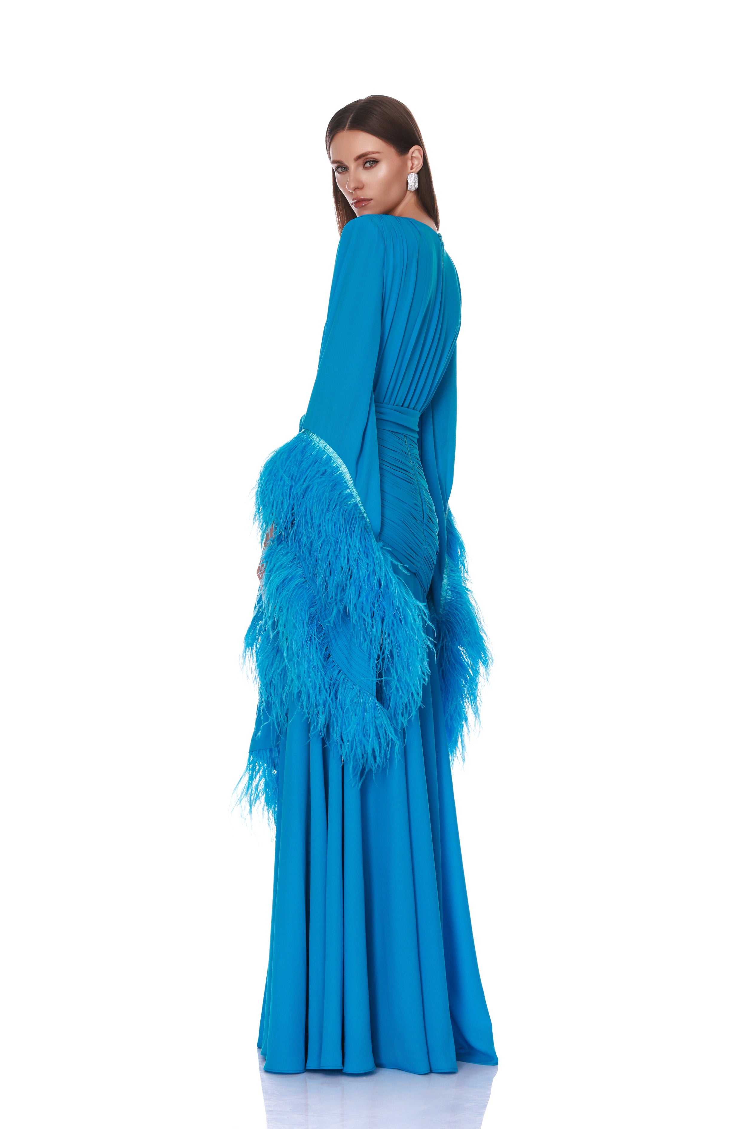 Bronx and Banco Geisha Cerulean sukienka maxi błękitna