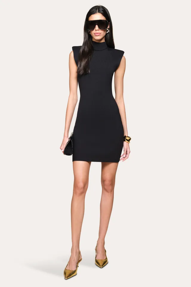 Elie Tahari Milano Sculpt Mini sukienka wieczorowa mini czarna