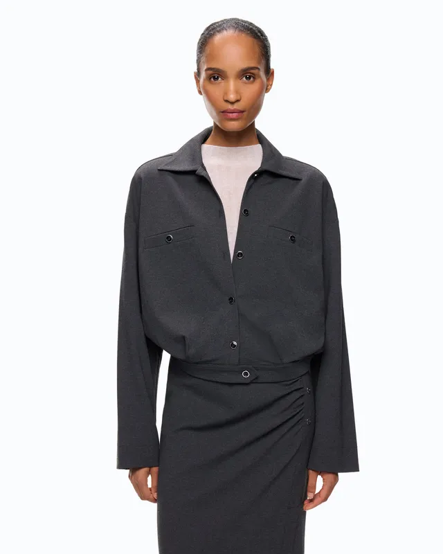 Pinko Caprifoglio Jacket kurtka koszulowa szara