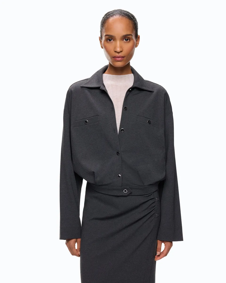 Pinko Caprifoglio Jacket kurtka koszulowa szara