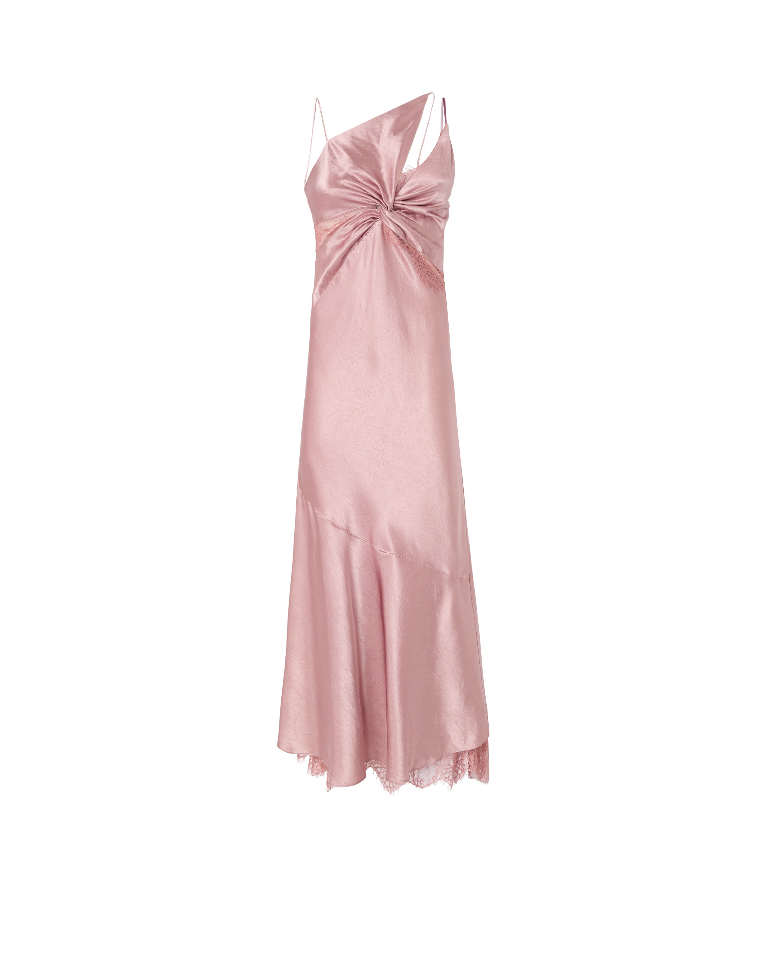 Pinko Ferrari Dress sukienka satynowa długa różowa