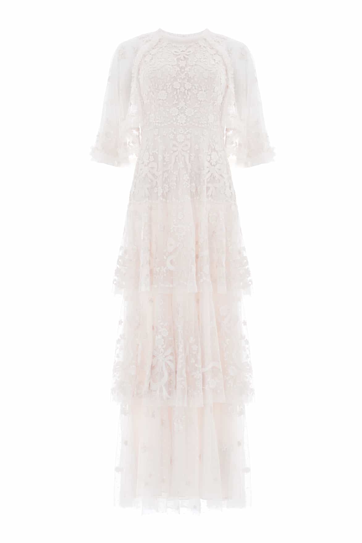 Needle & Thread Bonnie Bow Gown suknia kremowa haft