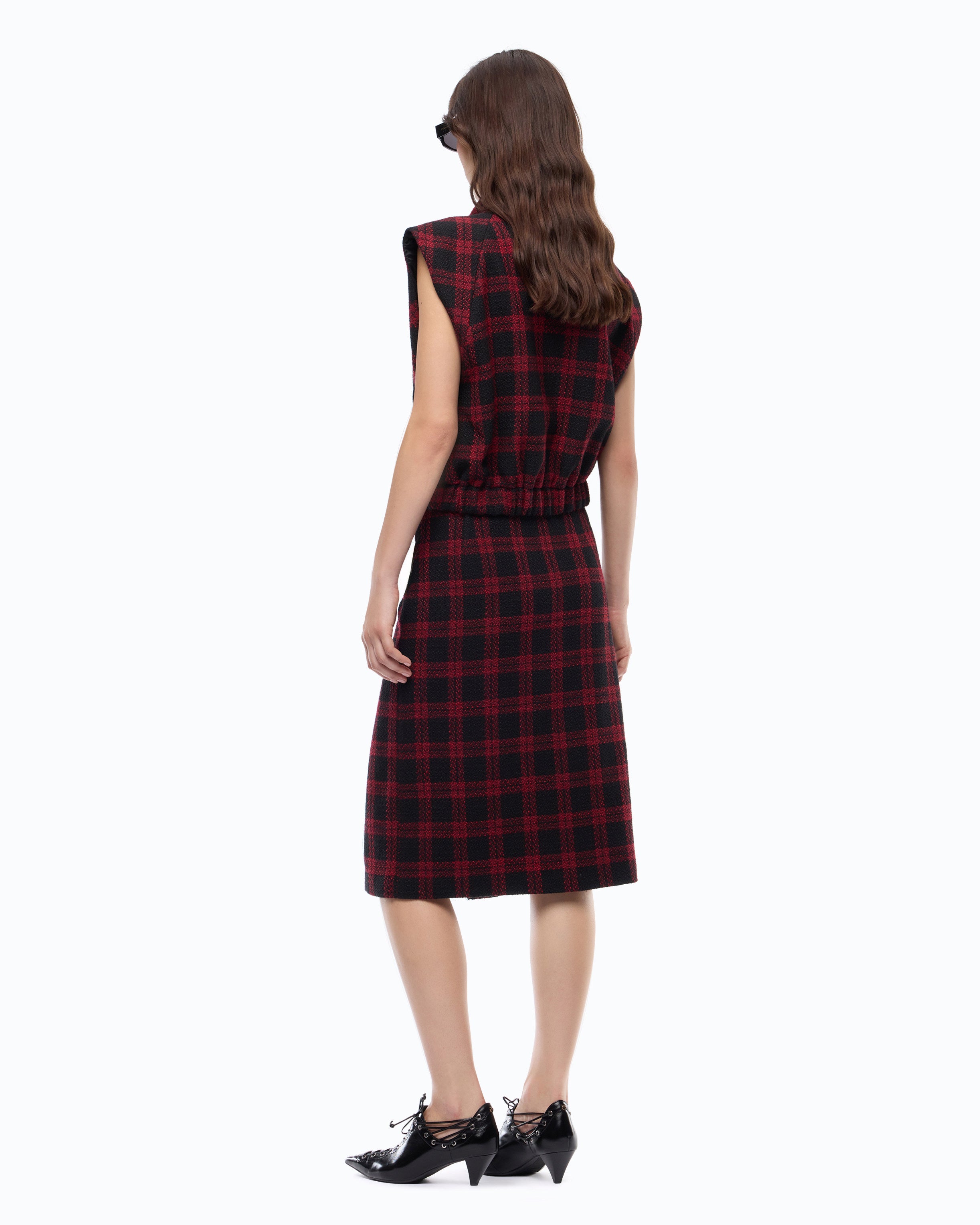 Pinko Griselina Skirt spódnica w kratę za kolano