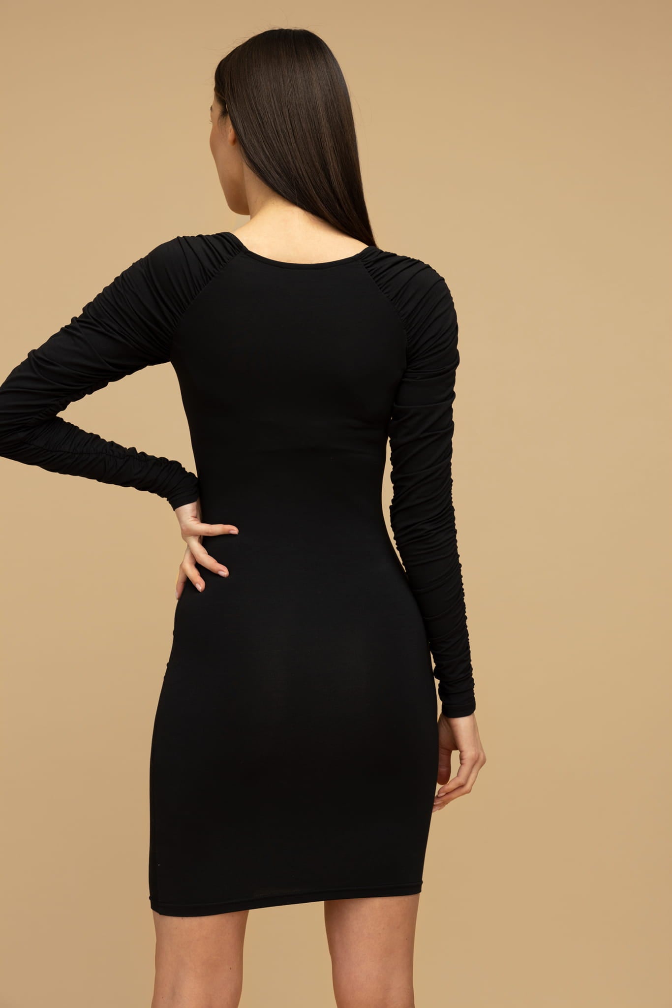 Nudyess Xoxo marszczona sukienka mini Black modal