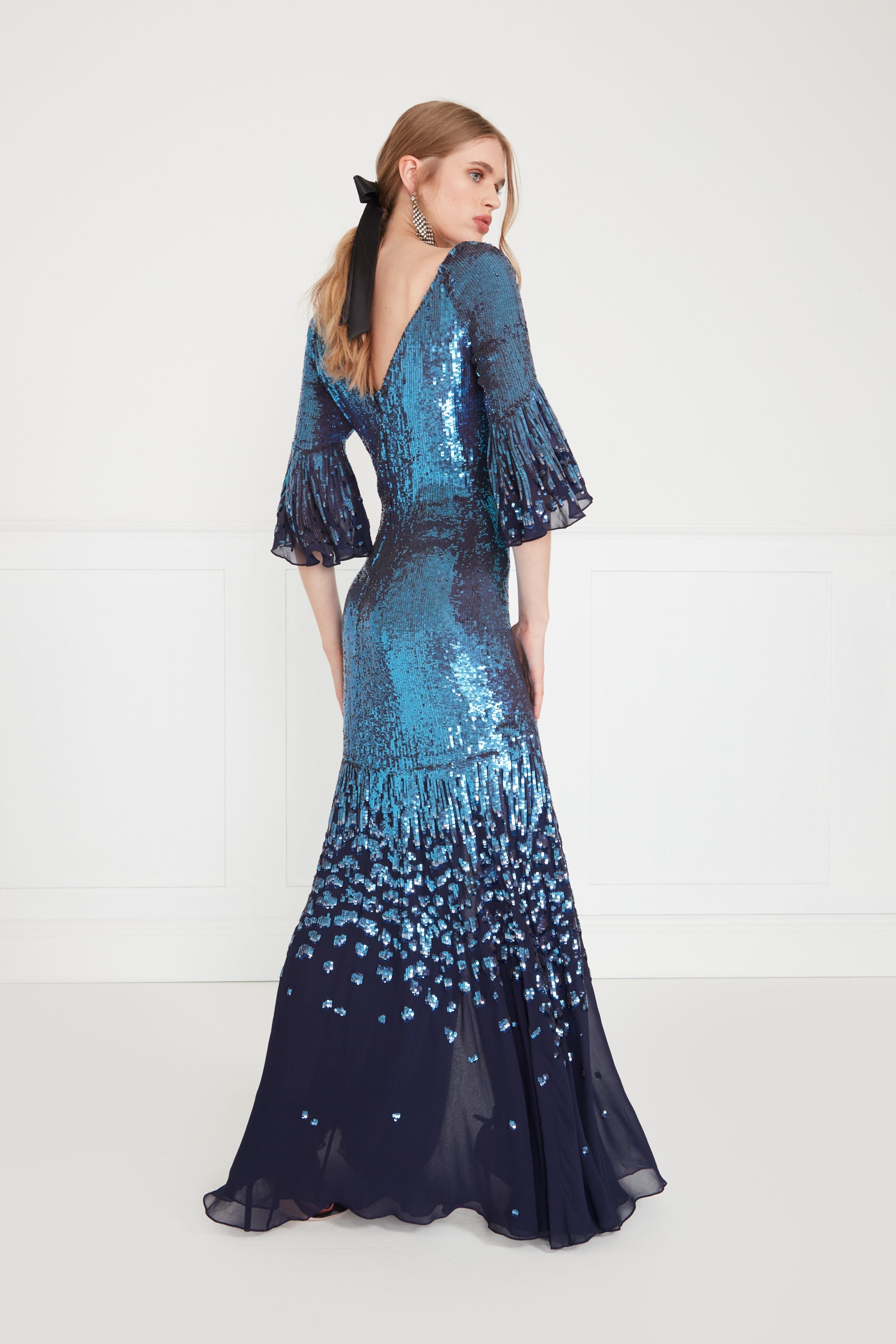 Temperley London Celestial sukienka wieczorowa Midnight